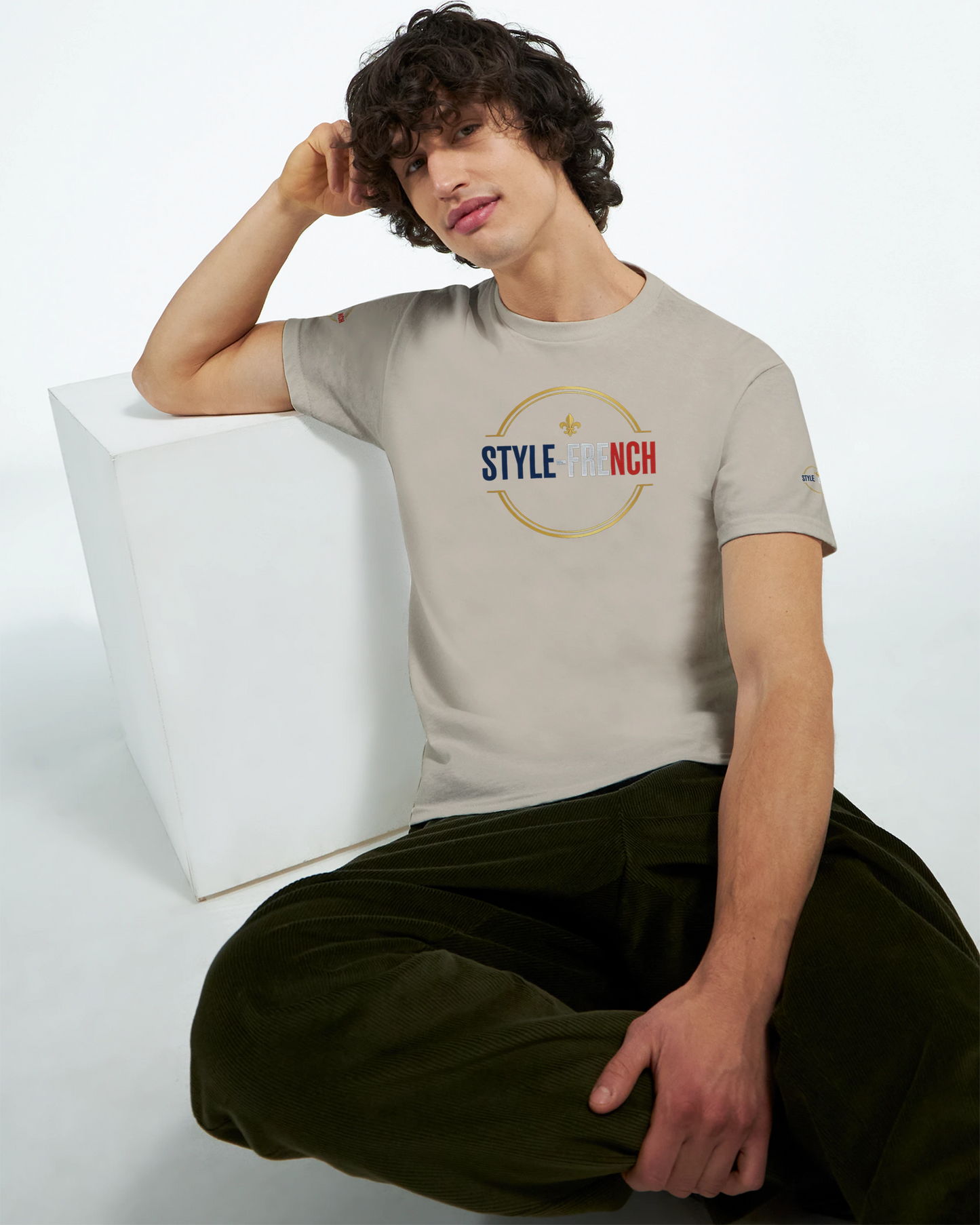 T-shirt Homme Œil de la République - Coton Épais à Coupe Classique