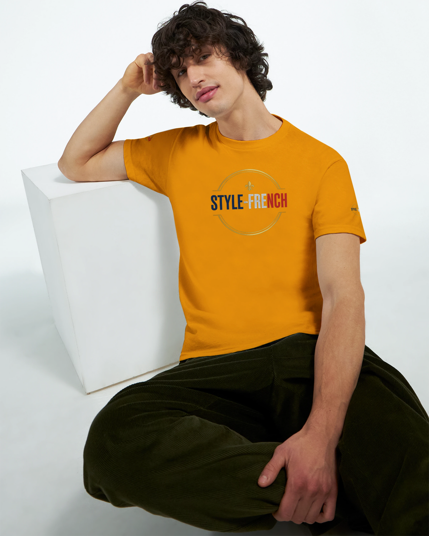 T-shirt Homme Œil de la République - Coton Épais à Coupe Classique