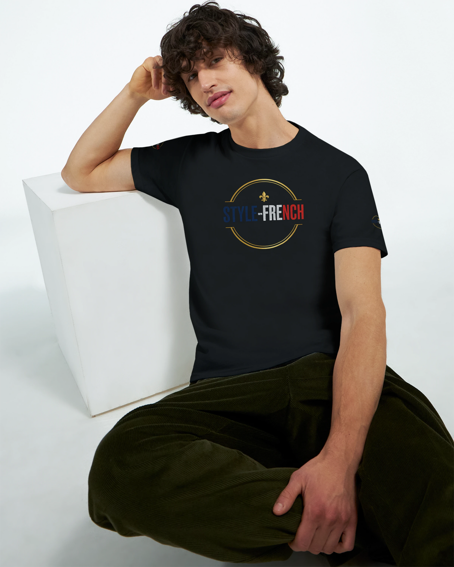 T-shirt Homme Œil de la République - Coton Épais à Coupe Classique