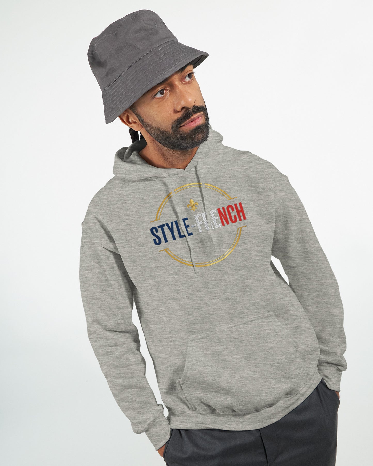 Sweat à capuche Debout la France pour homme – Hoodie premium en coton mélangé