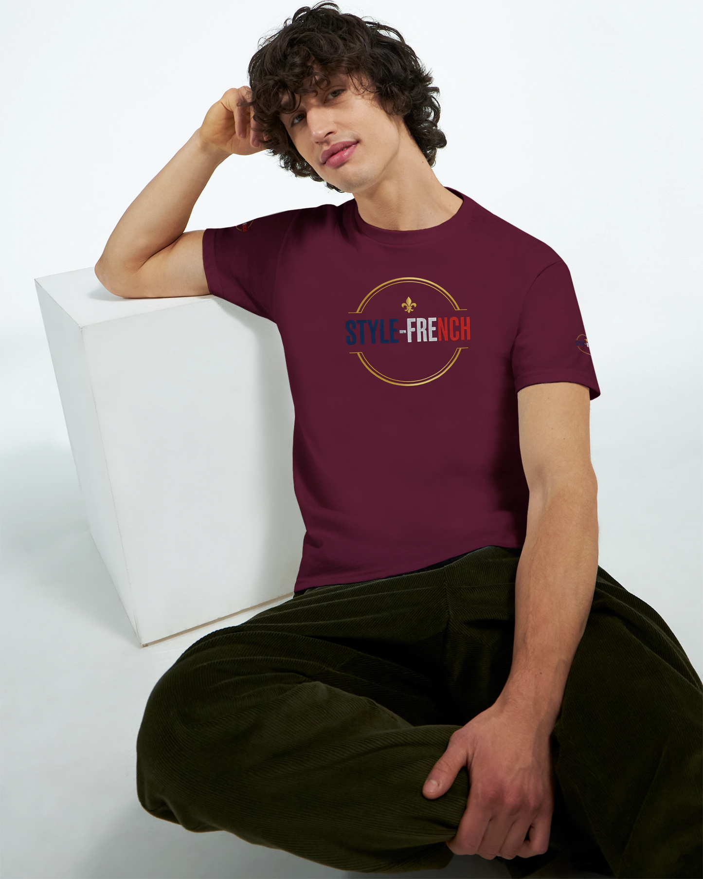 T-shirt Homme Œil de la République - Coton Épais à Coupe Classique