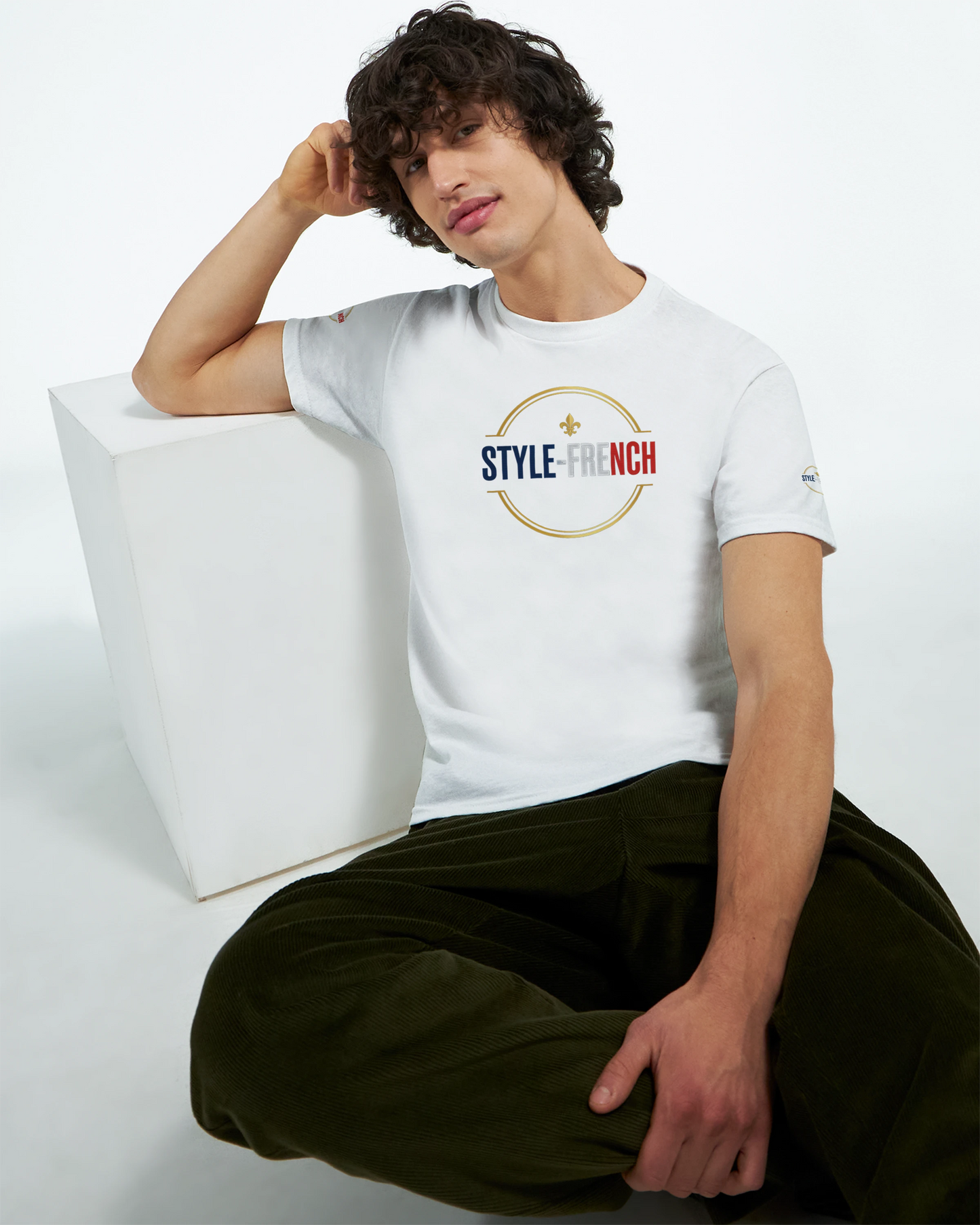 T-shirt Homme Œil de la République - Coton Épais à Coupe Classique