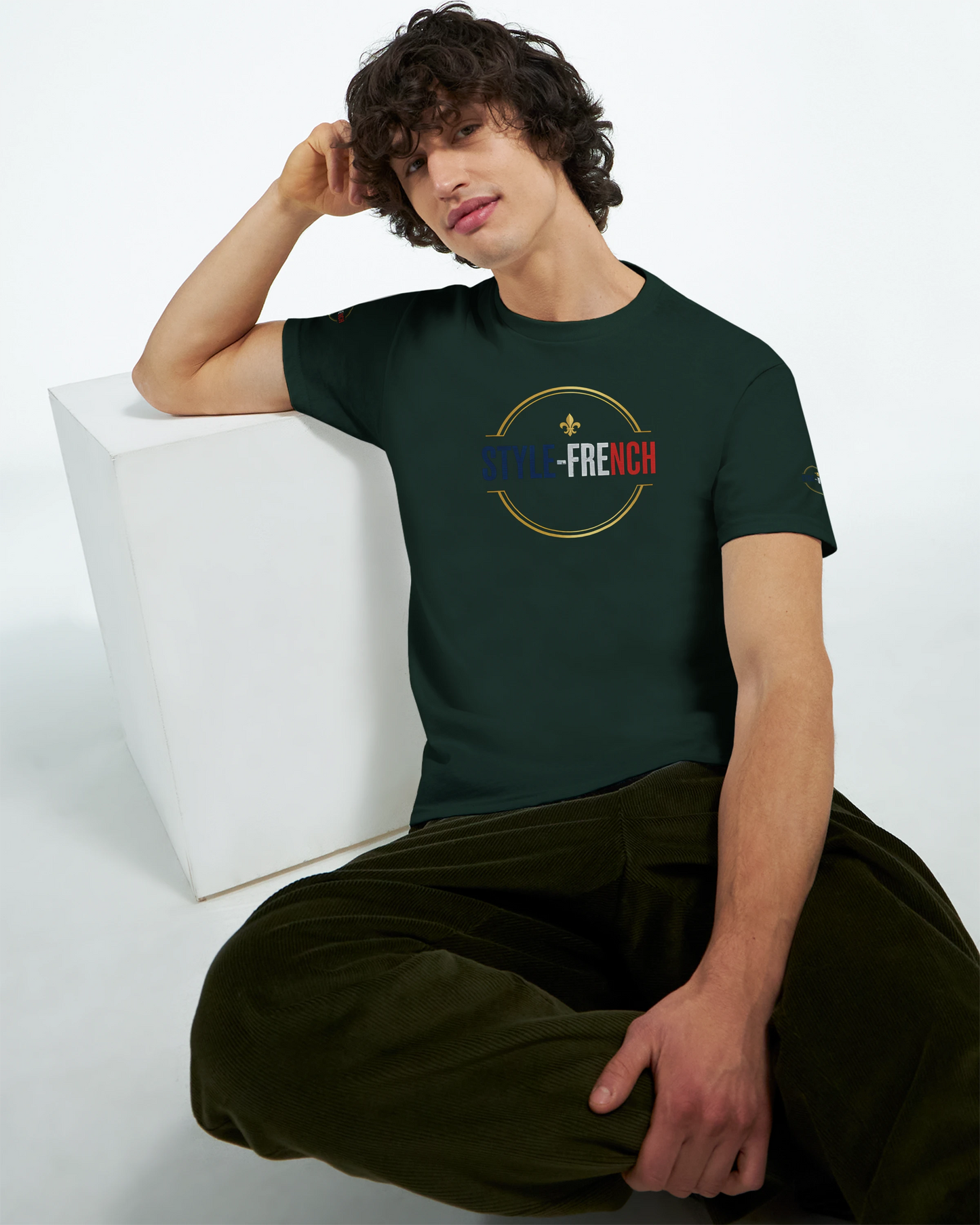 T-shirt Homme Œil de la République - Coton Épais à Coupe Classique