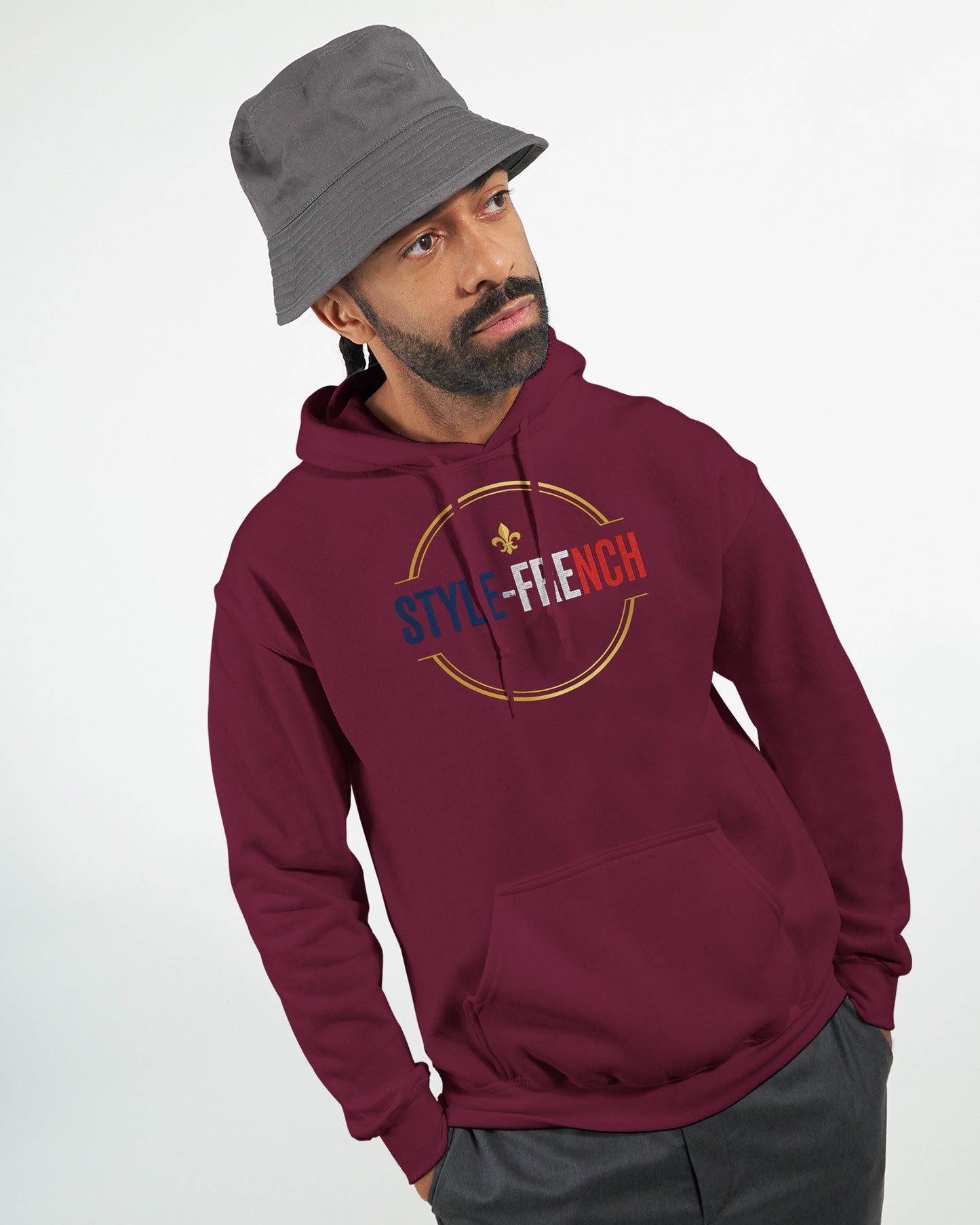 Sweat à capuche Debout la France pour homme – Hoodie premium en coton mélangé