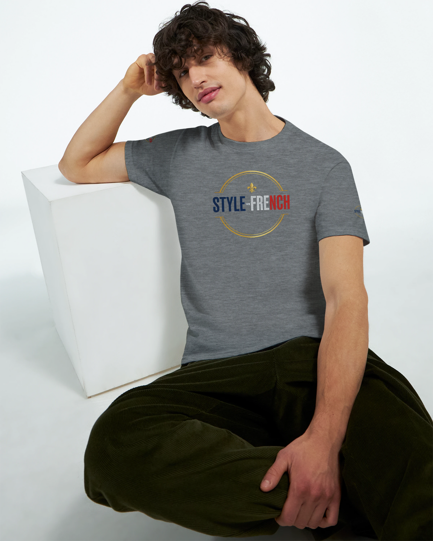 T-shirt Homme Œil de la République - Coton Épais à Coupe Classique