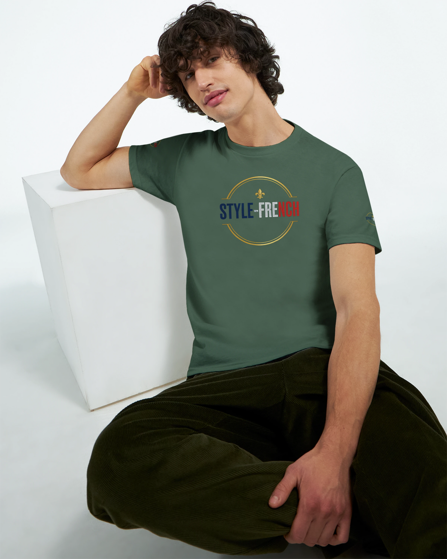 T-shirt Homme Œil de la République - Coton Épais à Coupe Classique