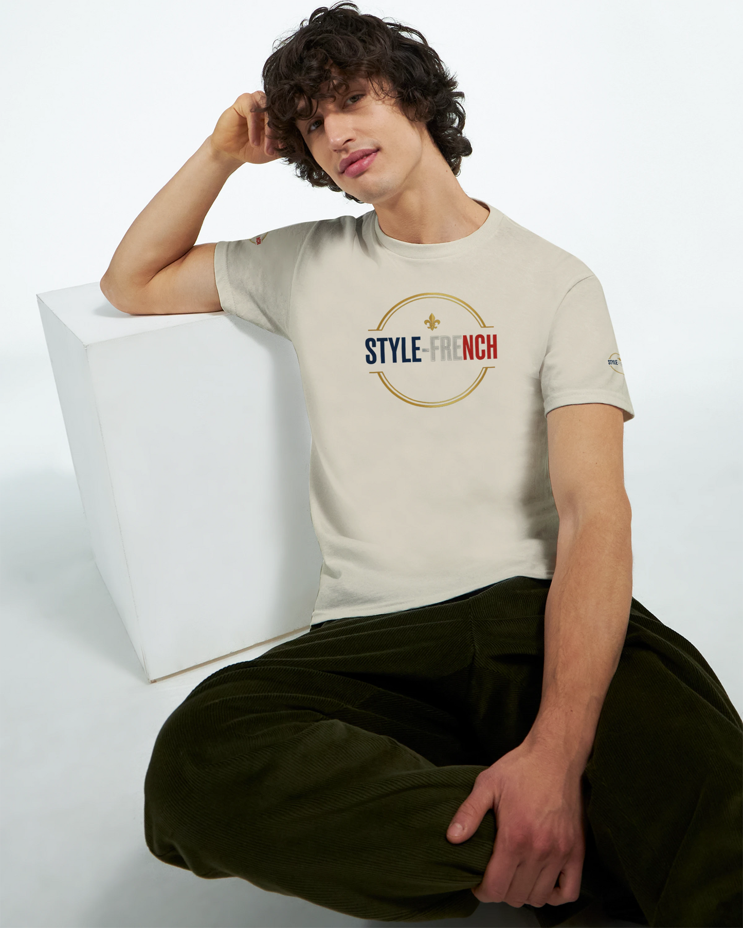T-shirt Homme Œil de la République - Coton Épais à Coupe Classique