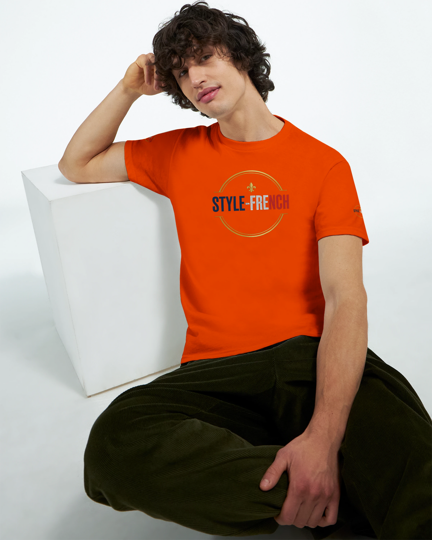 T-shirt Homme Œil de la République - Coton Épais à Coupe Classique