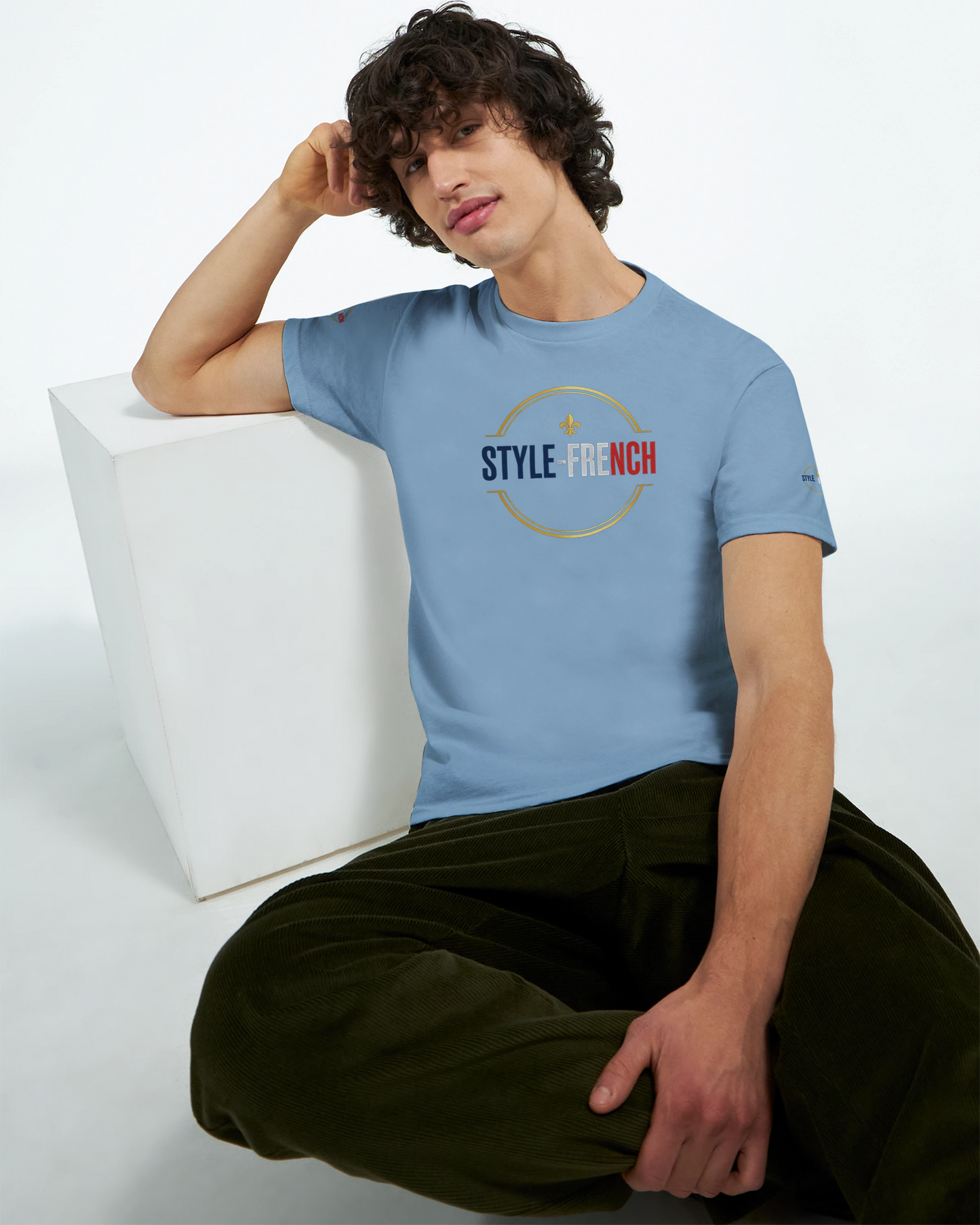 T-shirt Homme Œil de la République - Coton Épais à Coupe Classique