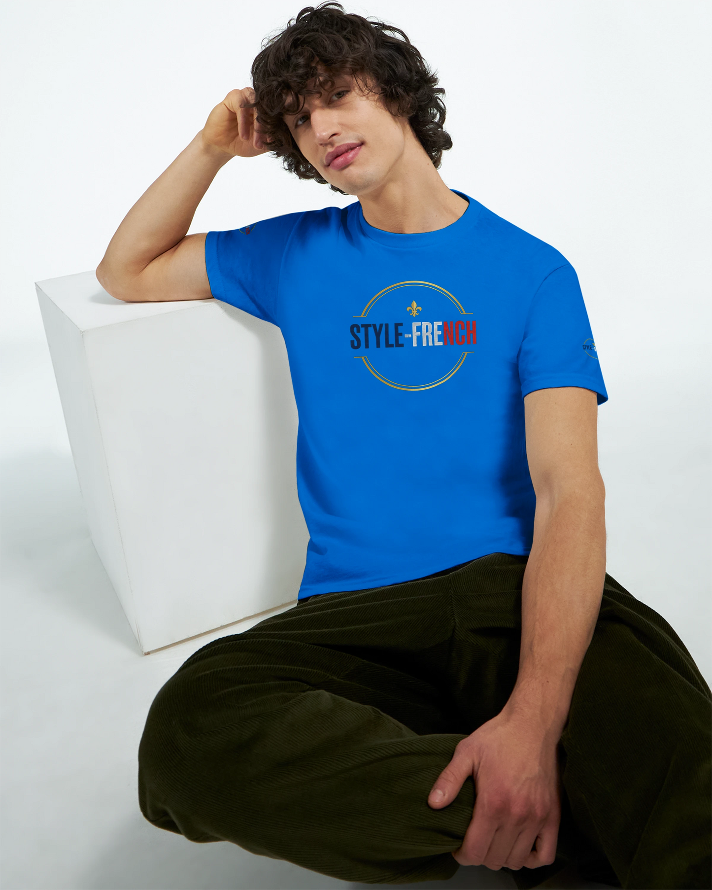 T-shirt Homme Œil de la République - Coton Épais à Coupe Classique