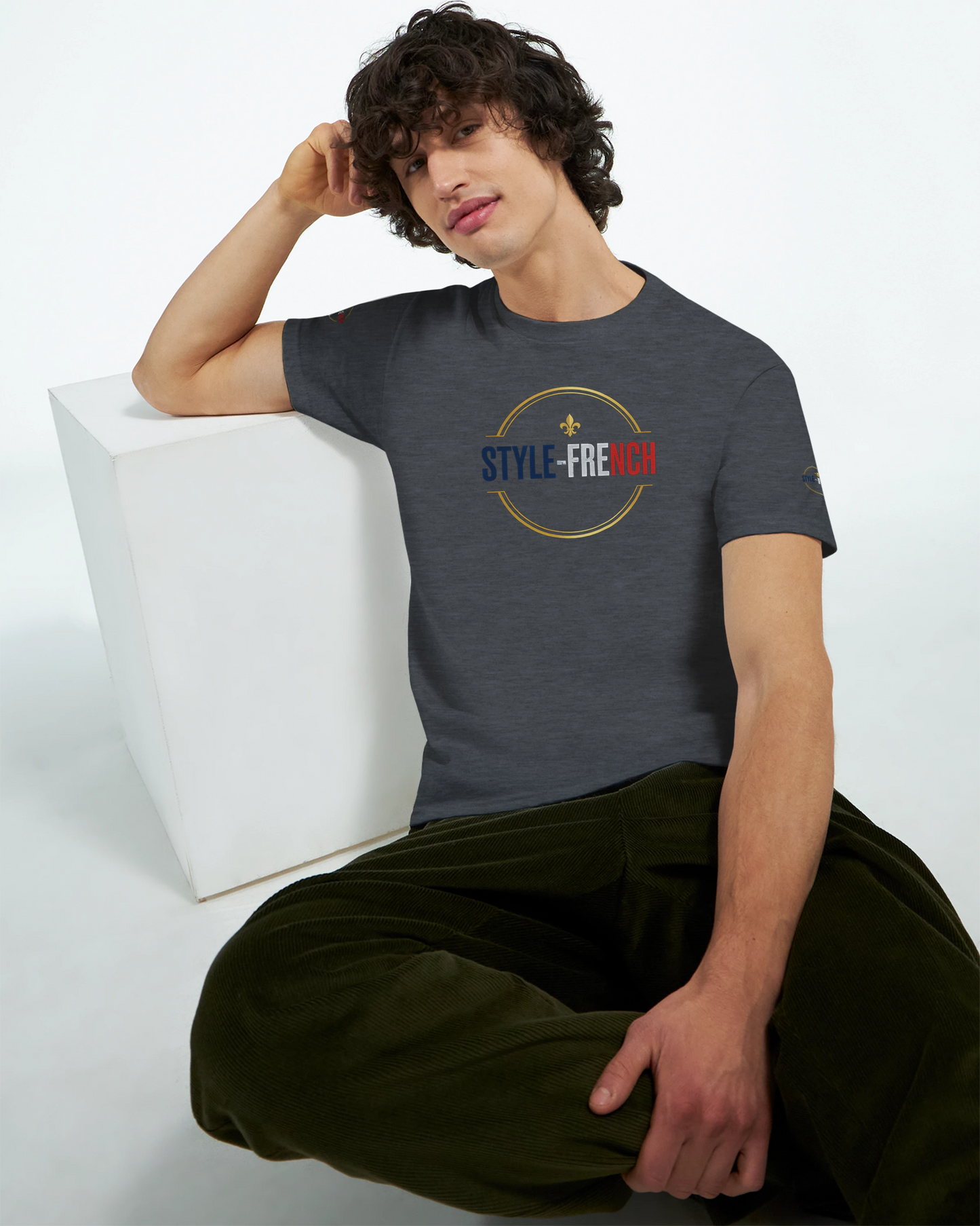 T-shirt Homme Œil de la République - Coton Épais à Coupe Classique