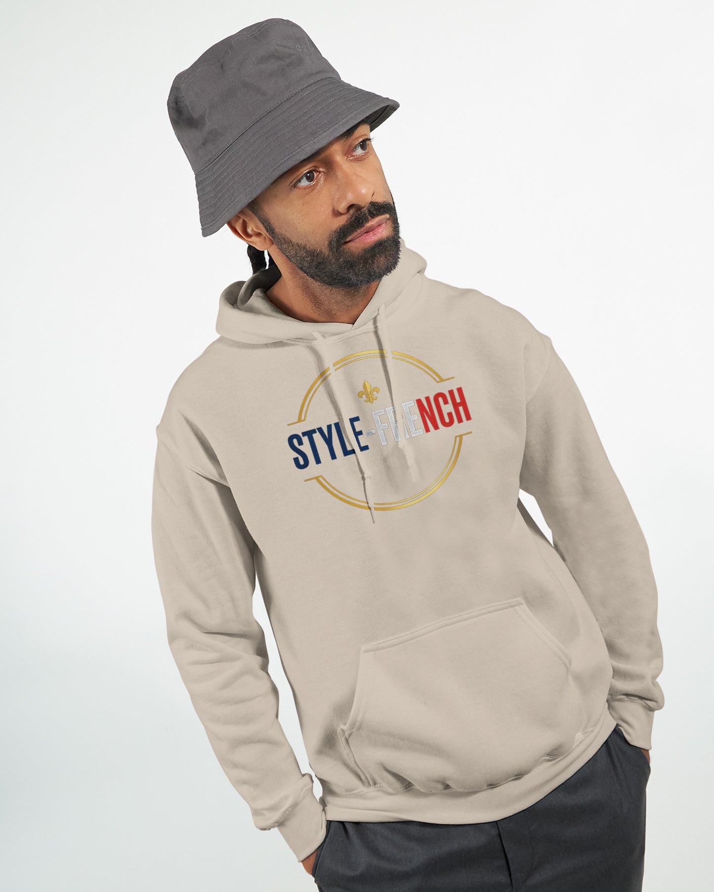 Sweat à capuche Debout la France pour homme – Hoodie premium en coton mélangé