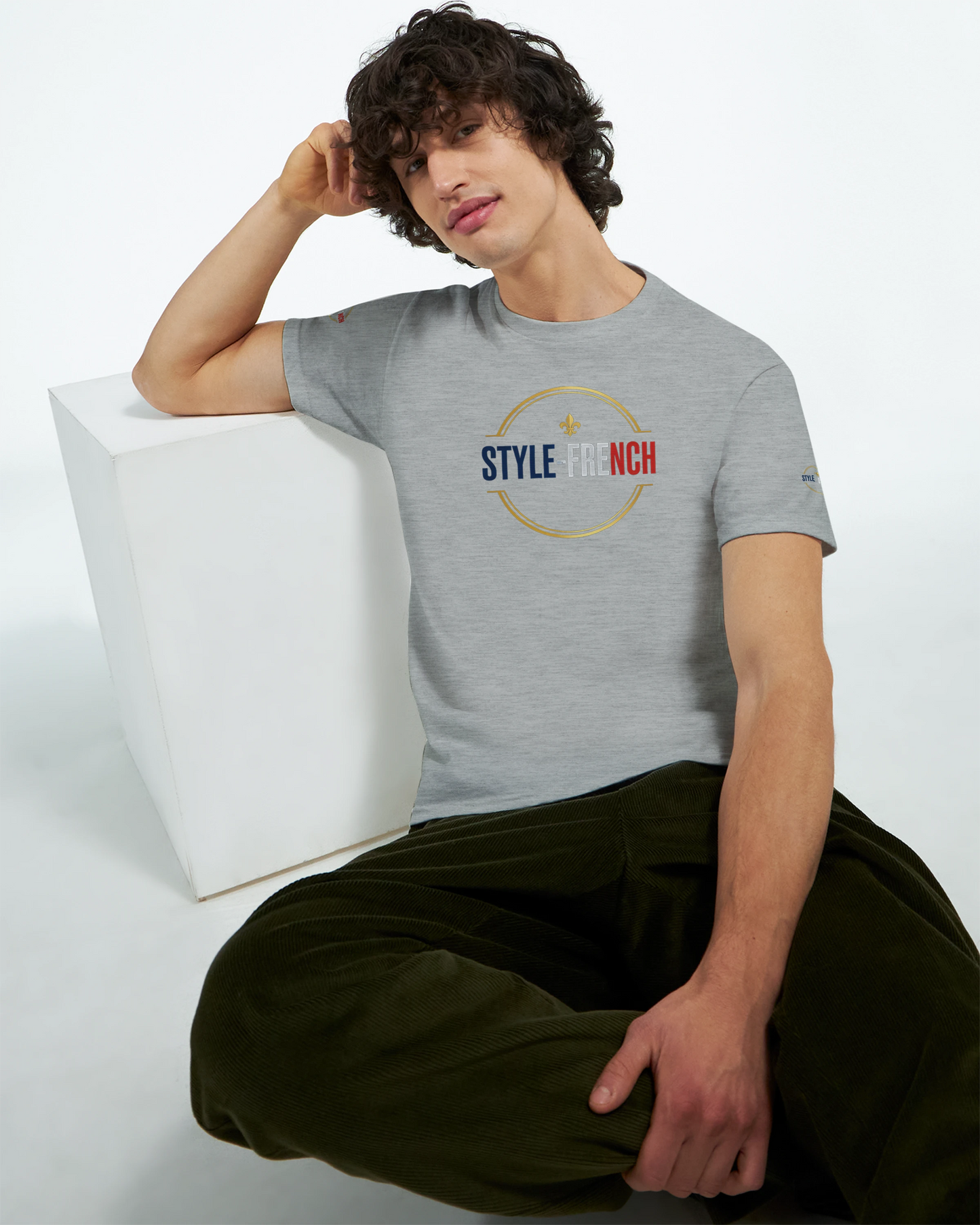 T-shirt Homme Œil de la République - Coton Épais à Coupe Classique