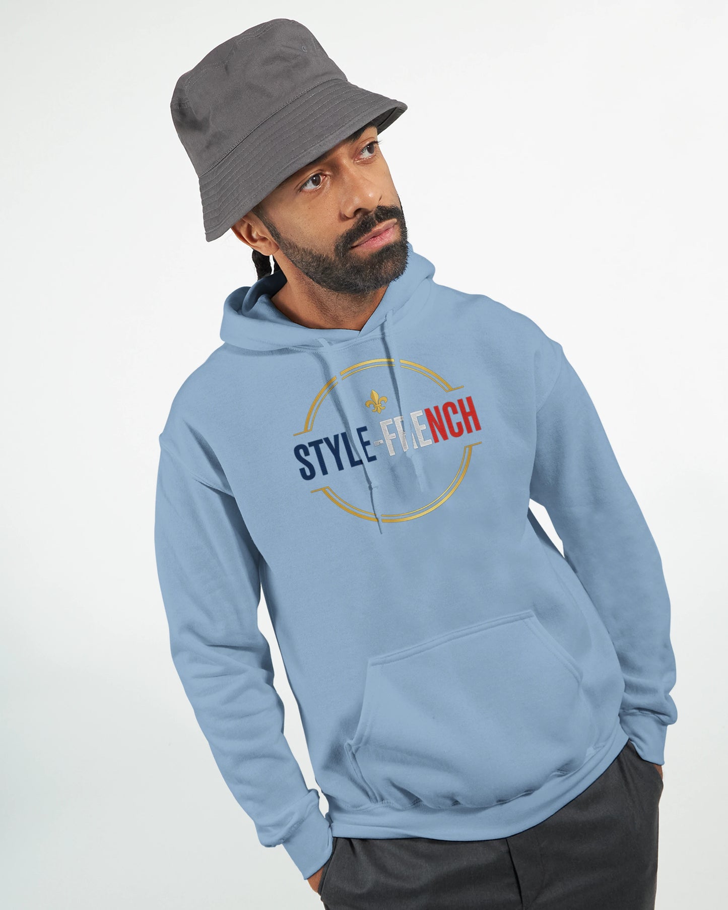 Sweat à capuche Homme - Design Œil de la République - Premium Confort