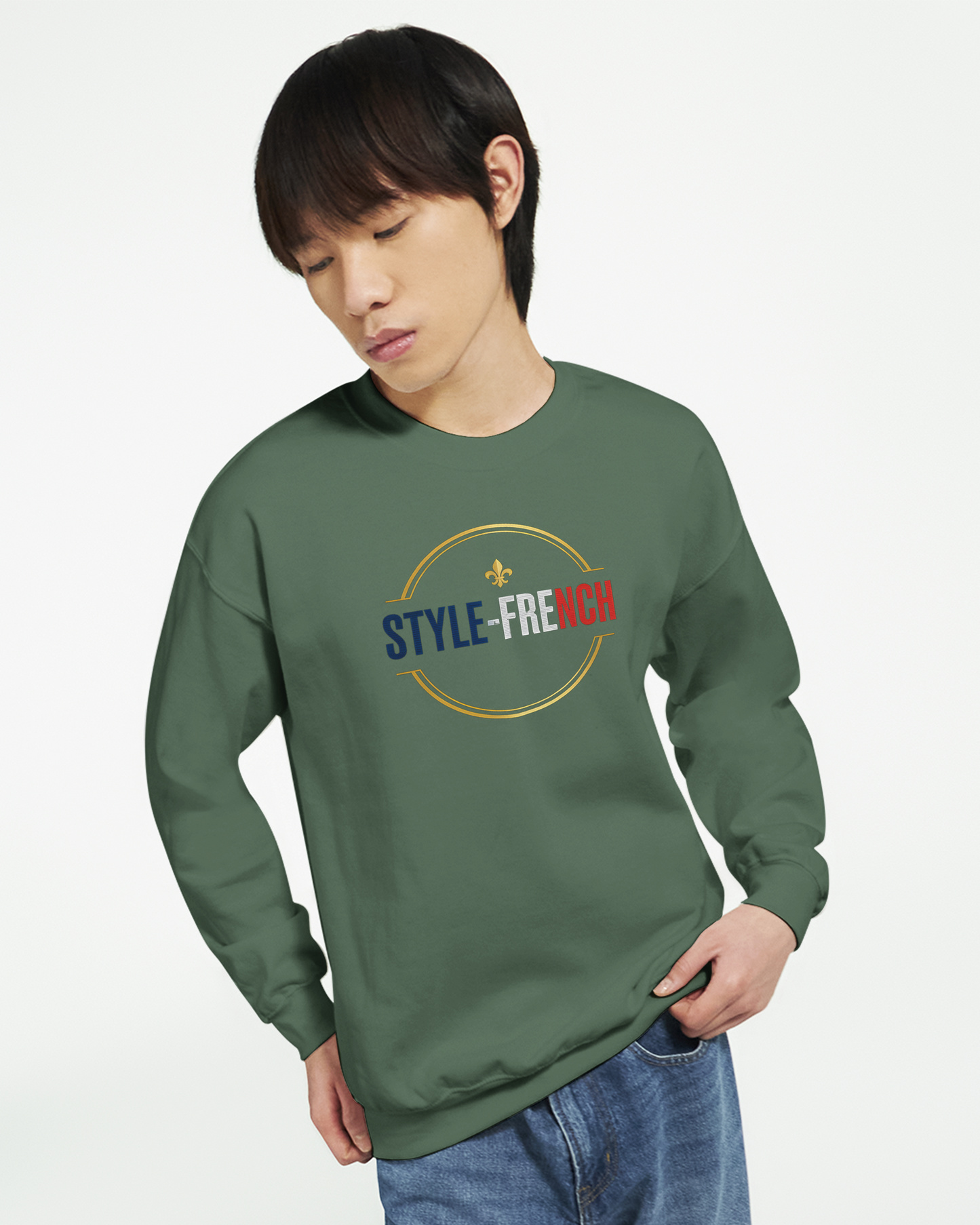 Sweat-shirt Chauvin et Fier de l'Être - Sweat à Col Rond Classique