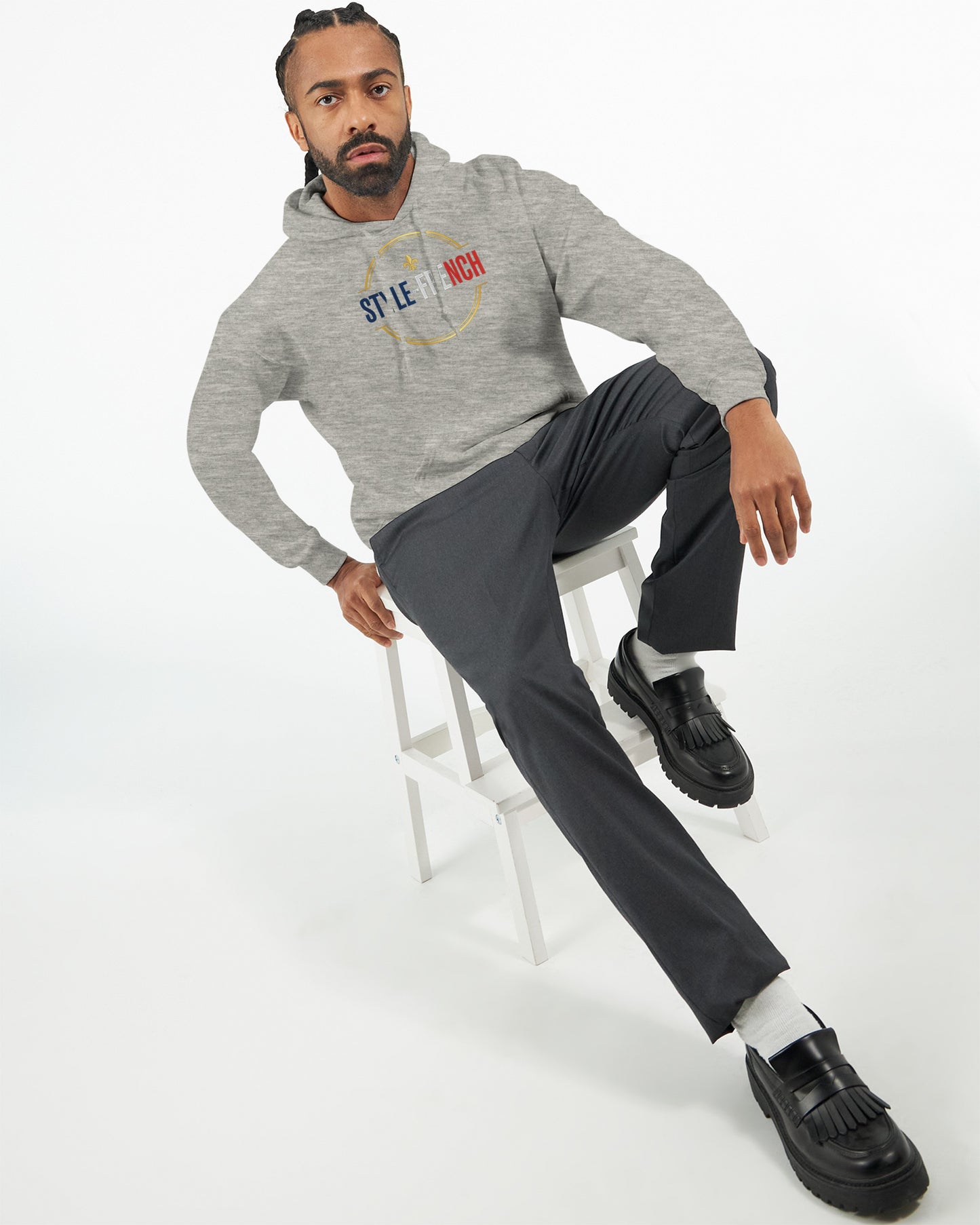 Sweat à capuche Debout la France pour homme – Hoodie premium en coton mélangé