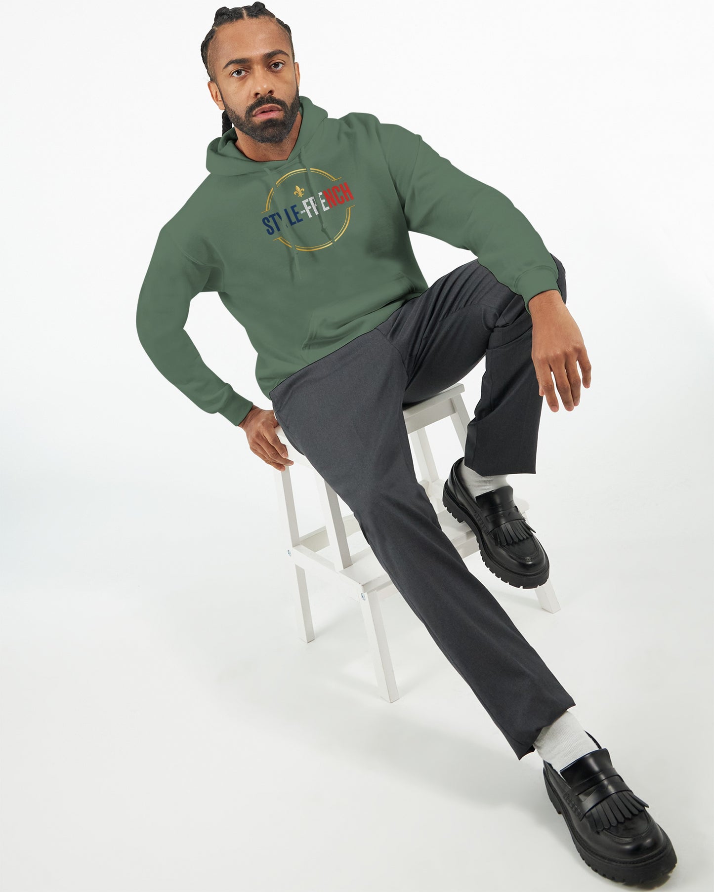 Sweat à capuche Debout la France pour homme – Hoodie premium en coton mélangé