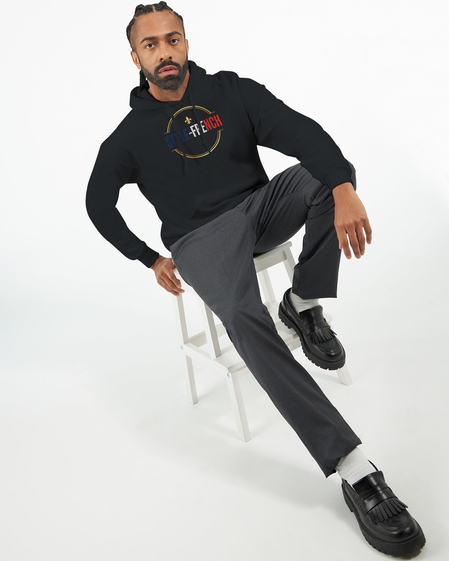 Sweat à capuche Debout la France pour homme – Hoodie premium en coton mélangé