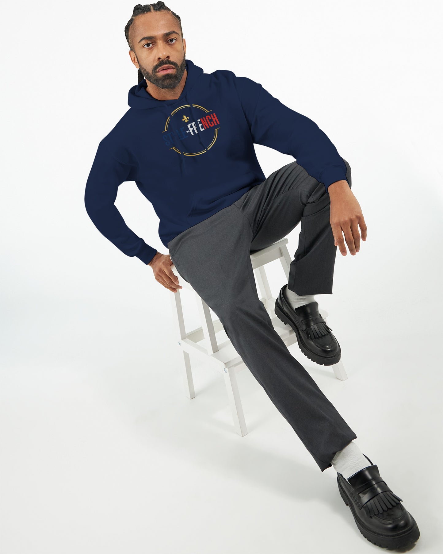 Sweat à capuche Debout la France pour homme – Hoodie premium en coton mélangé