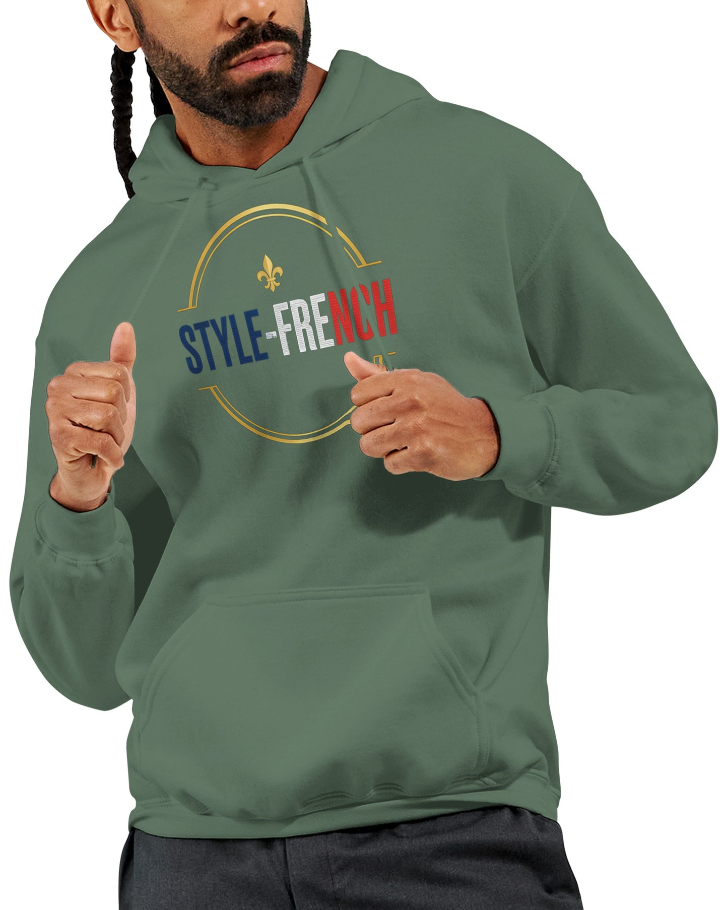 Sweat à capuche Debout la France pour homme – Hoodie premium en coton mélangé