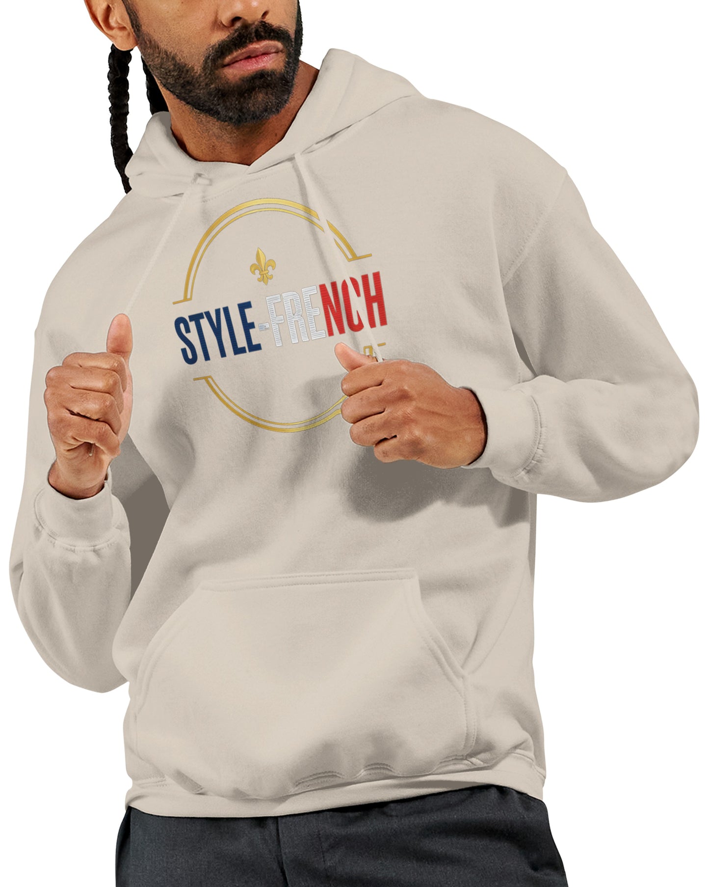 Sweat à capuche Debout la France pour homme – Hoodie premium en coton mélangé