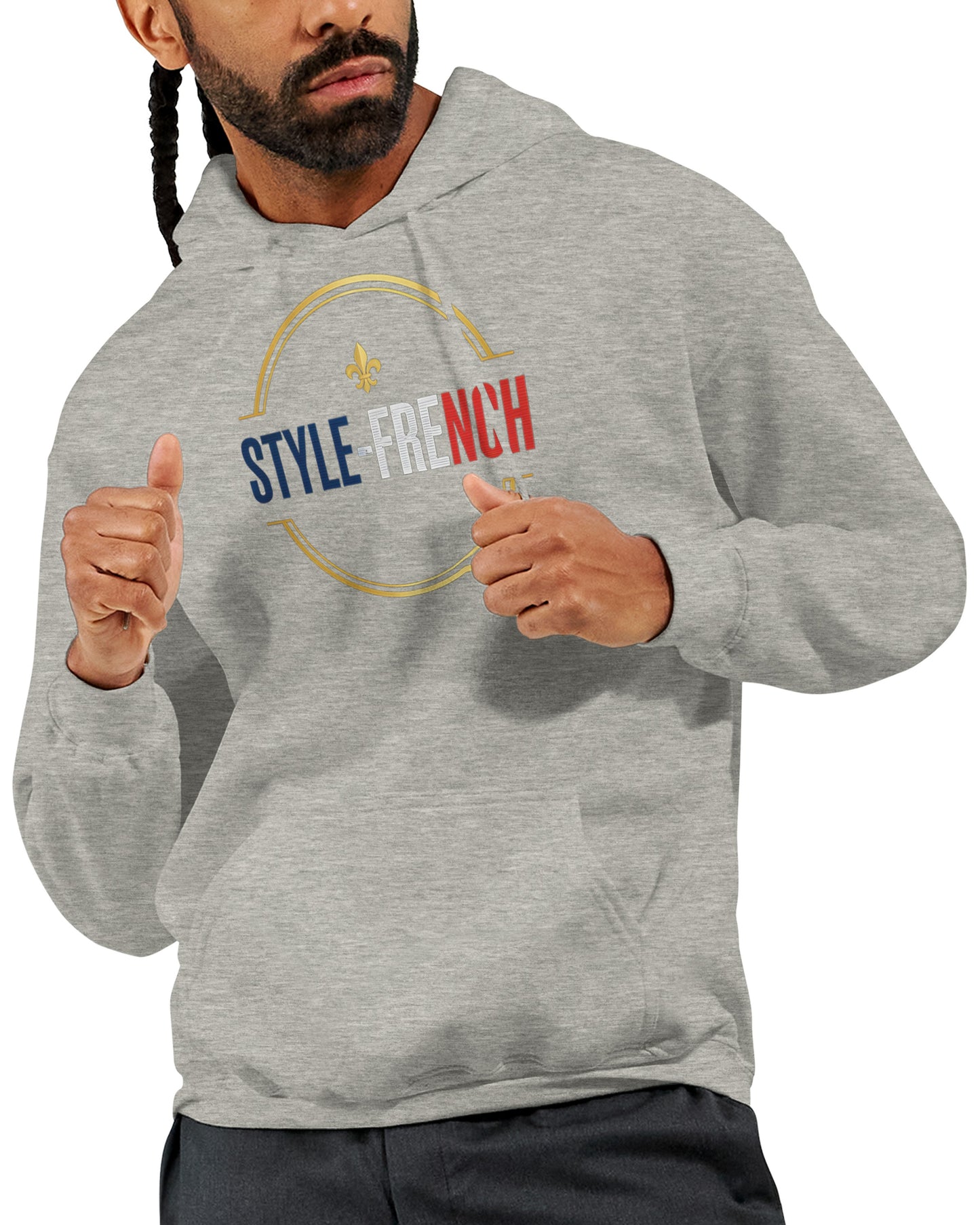 Sweat à capuche Debout la France pour homme – Hoodie premium en coton mélangé