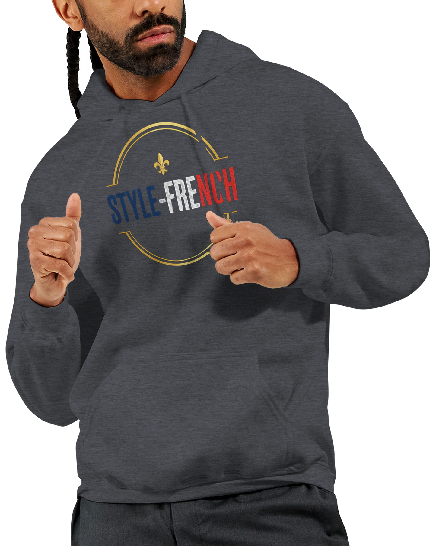 Sweat à capuche homme - Français jusqu'au bout - Confort premium