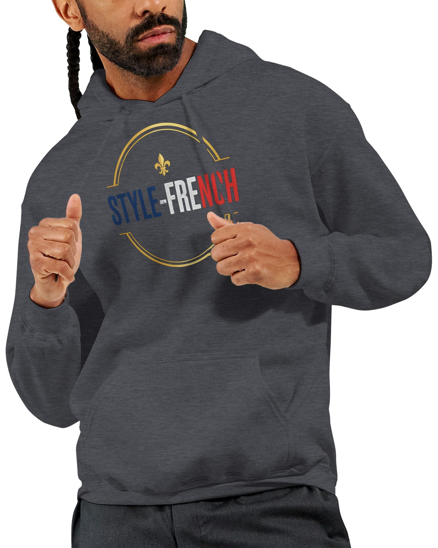 Sweat à capuche Debout la France pour homme – Hoodie premium en coton mélangé