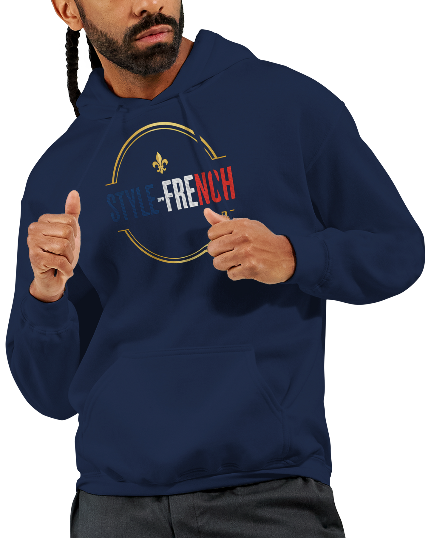 Sweat à Capuche Homme Vive la France – Confort et Style Tricolore