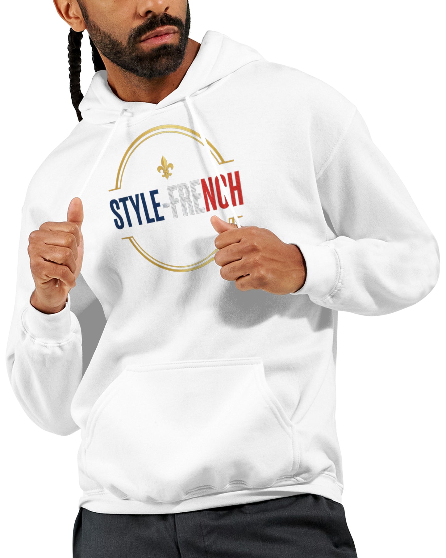 Sweat à capuche Debout la France pour homme – Hoodie premium en coton mélangé