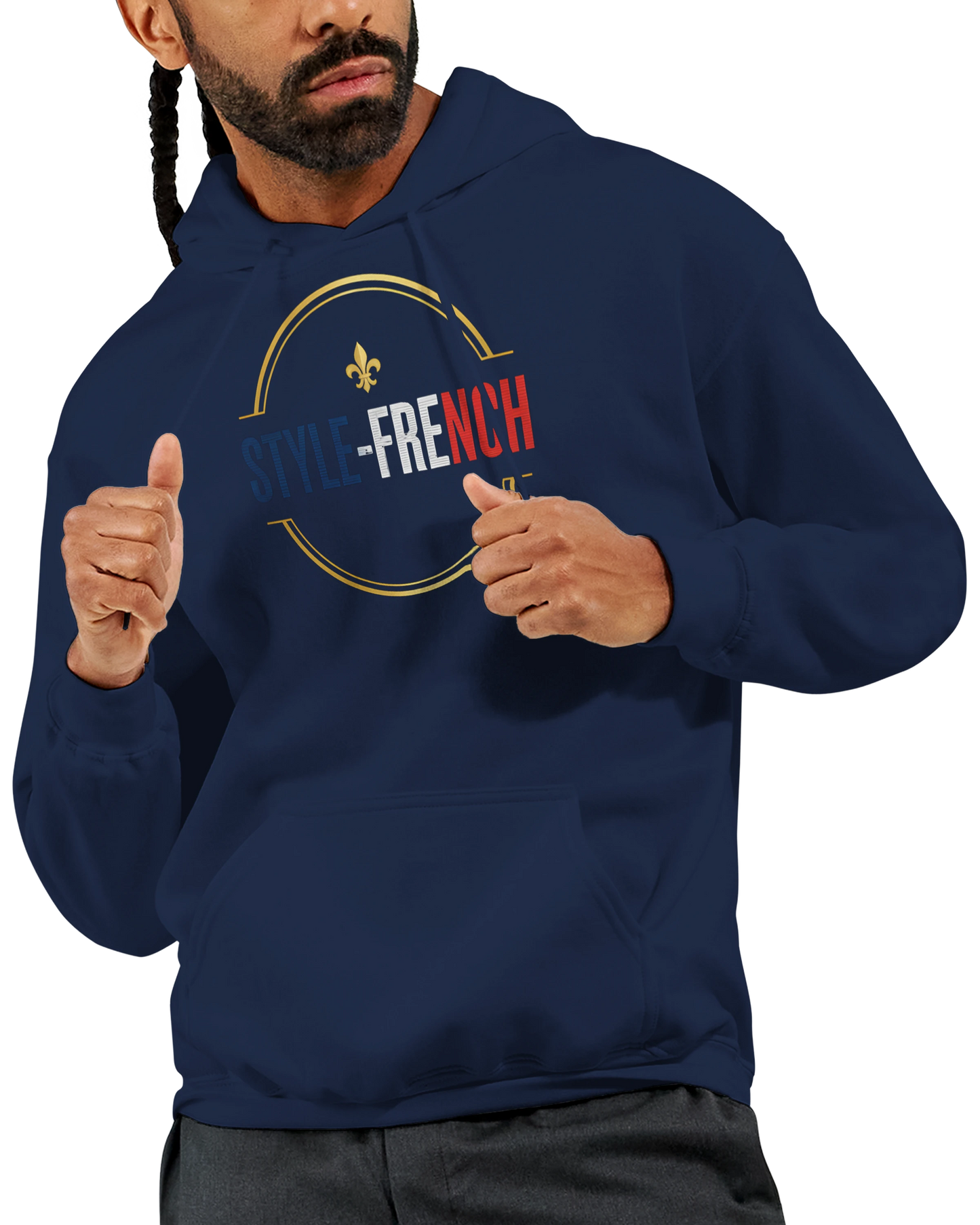 Sweat à capuche homme - Français jusqu'au bout - Confort premium