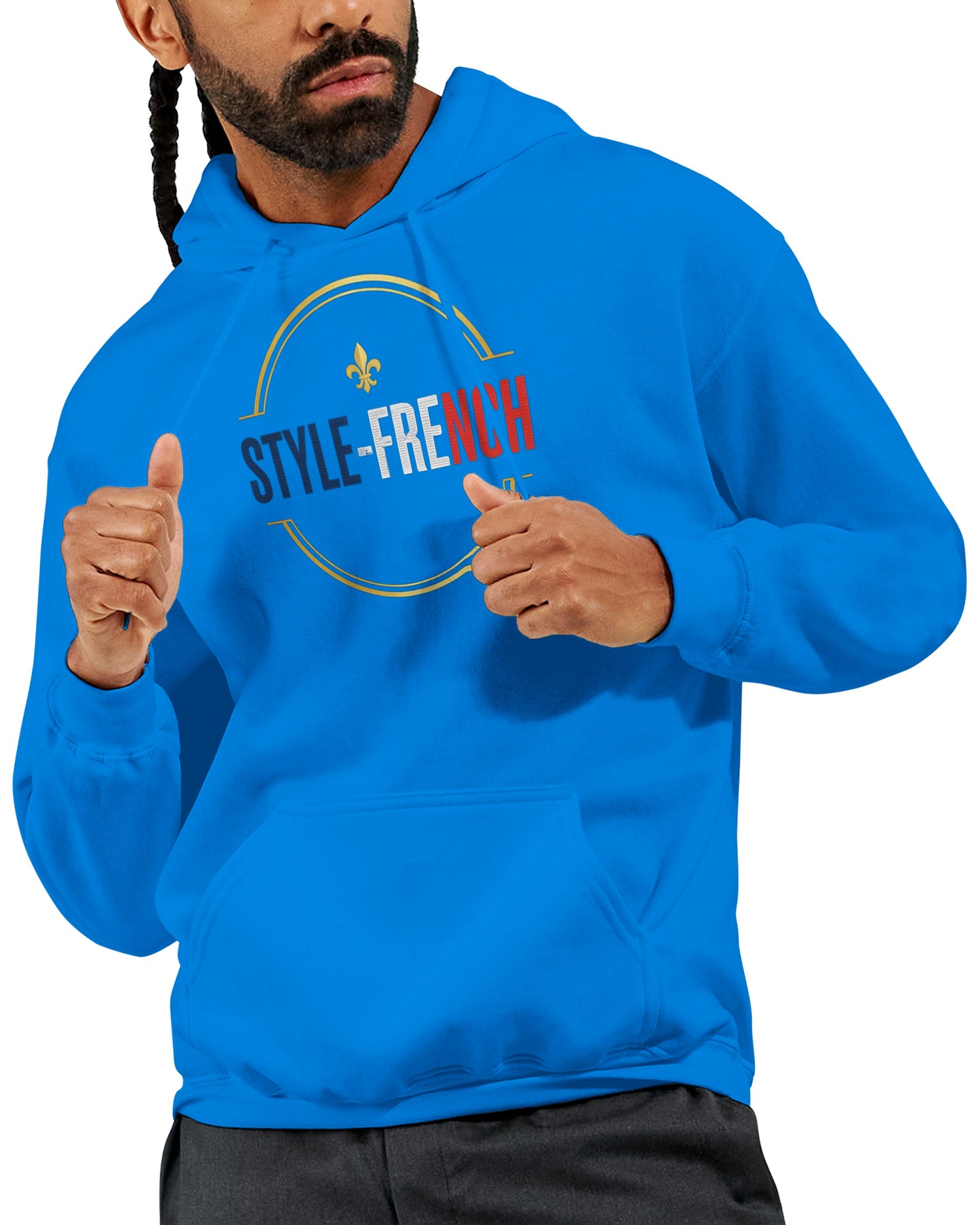Sweat à capuche Debout la France pour homme – Hoodie premium en coton mélangé
