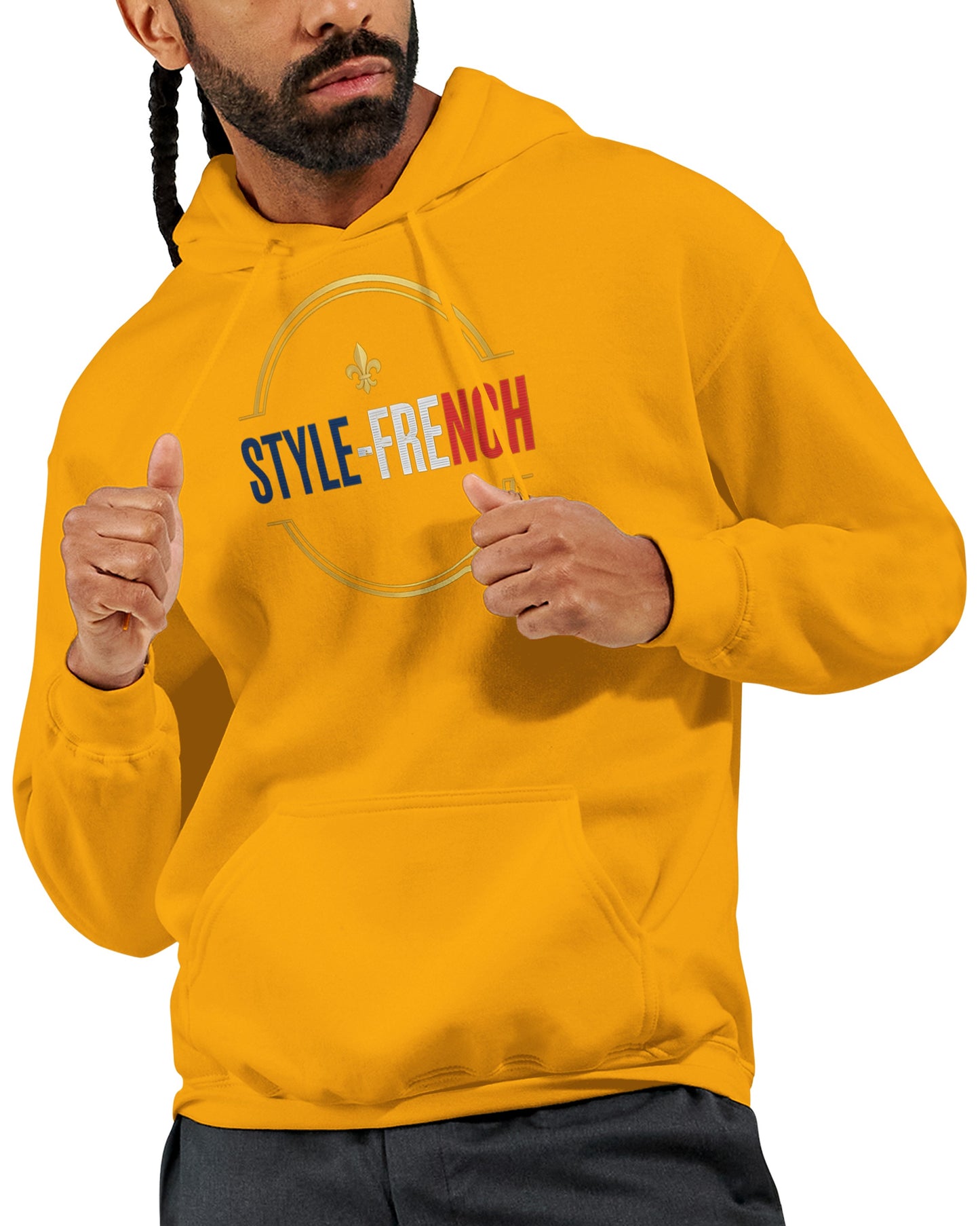 Sweat à capuche Debout la France pour homme – Hoodie premium en coton mélangé