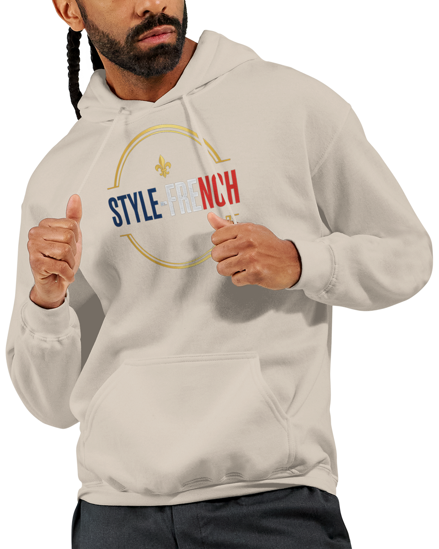 Sweat à Capuche Homme Vive la France – Confort et Style Tricolore