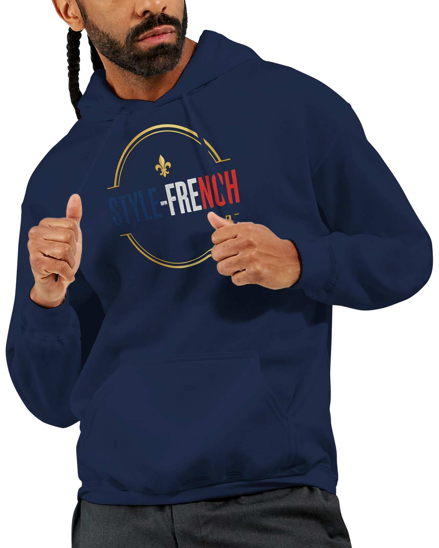 Sweat à capuche Homme - Design Œil de la République - Premium Confort