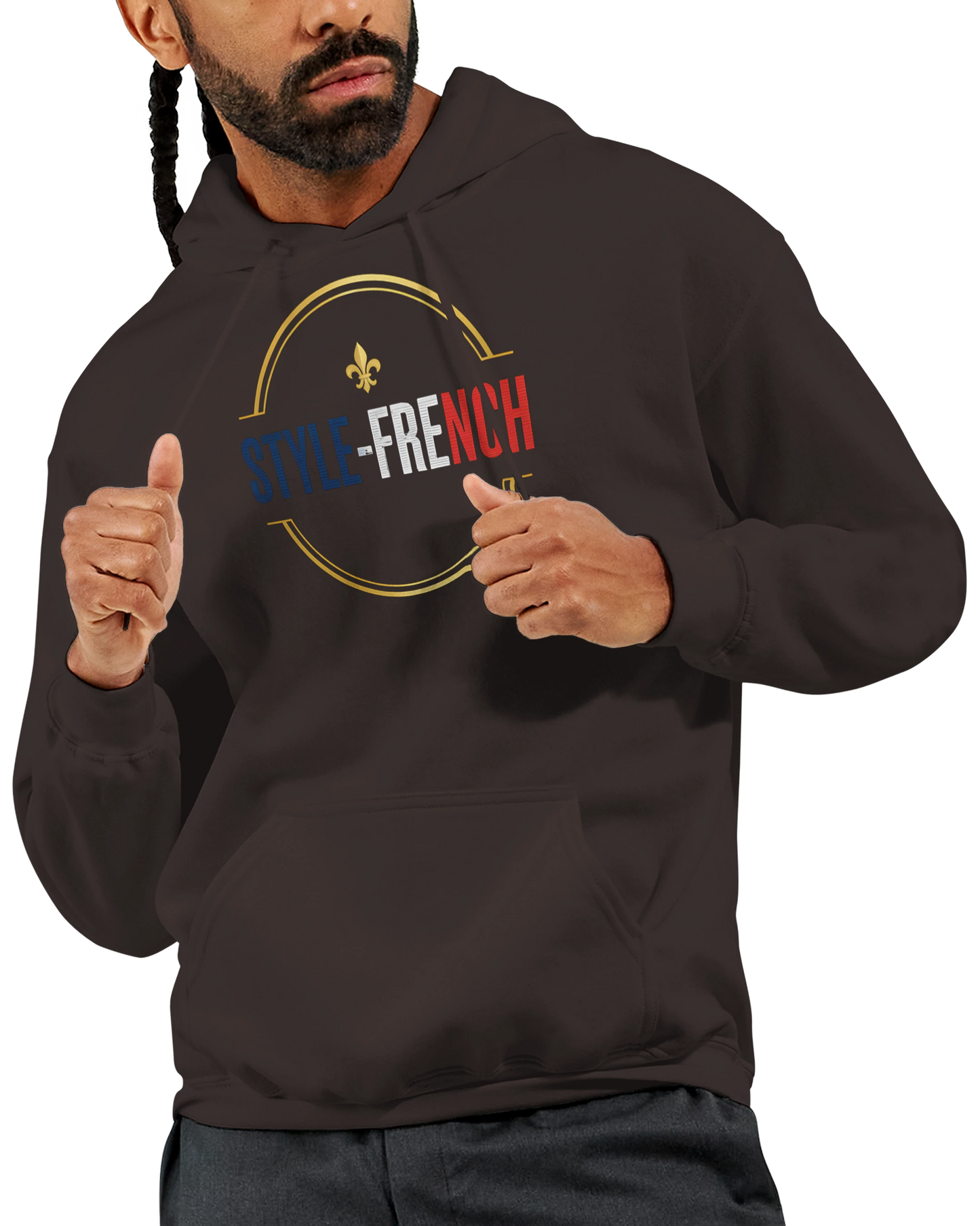 Sweat à capuche homme - Français jusqu'au bout - Confort premium