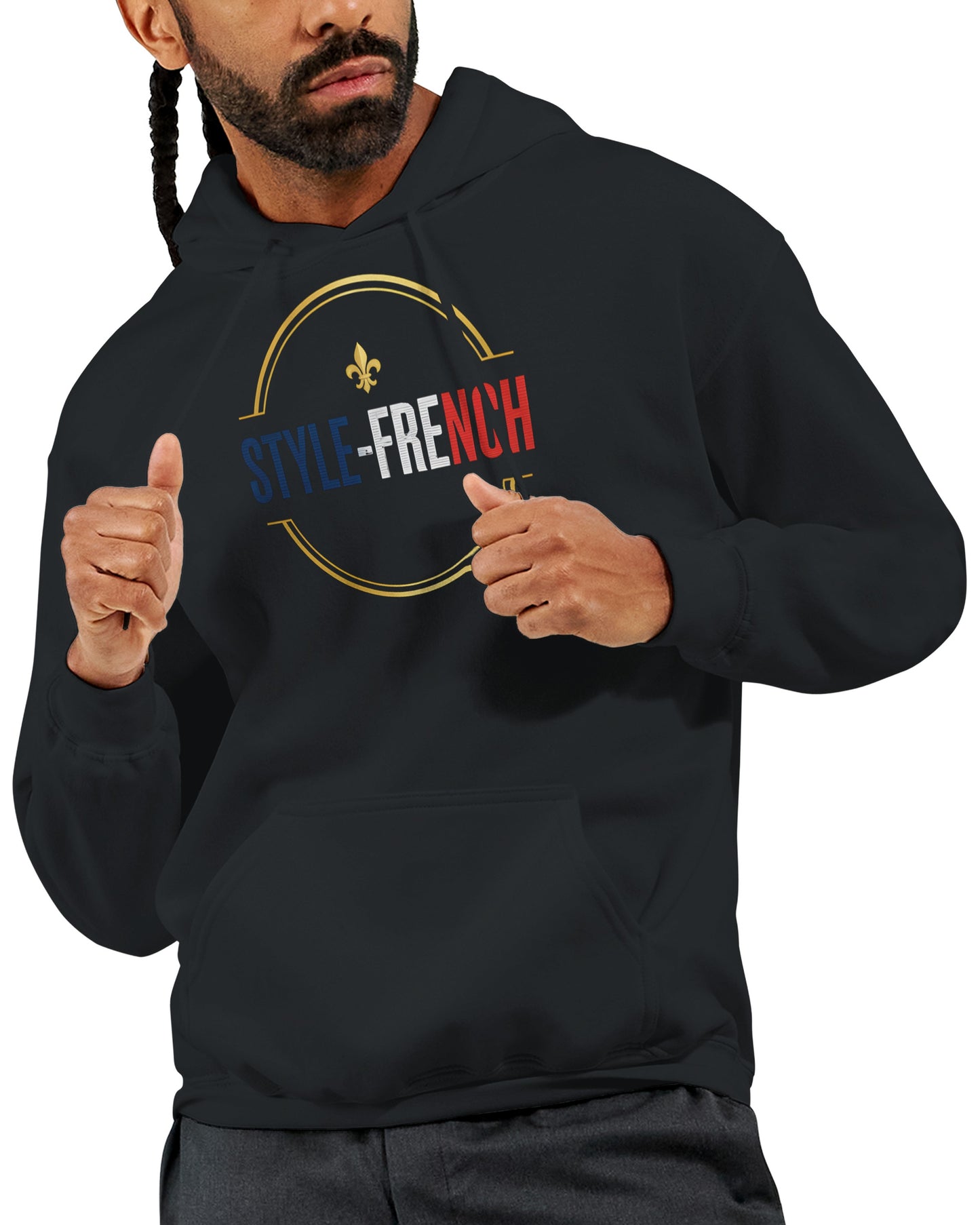 Sweat à capuche Debout la France pour homme – Hoodie premium en coton mélangé