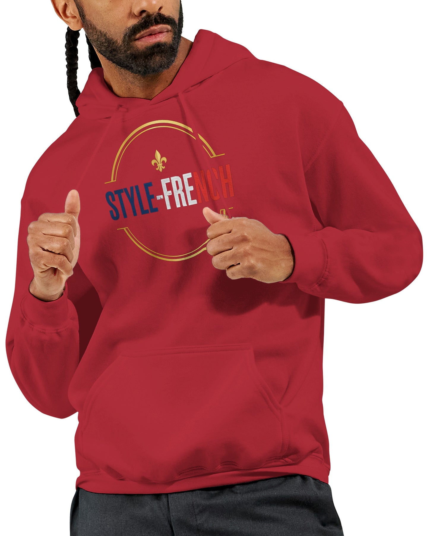Sweat à capuche Debout la France pour homme – Hoodie premium en coton mélangé