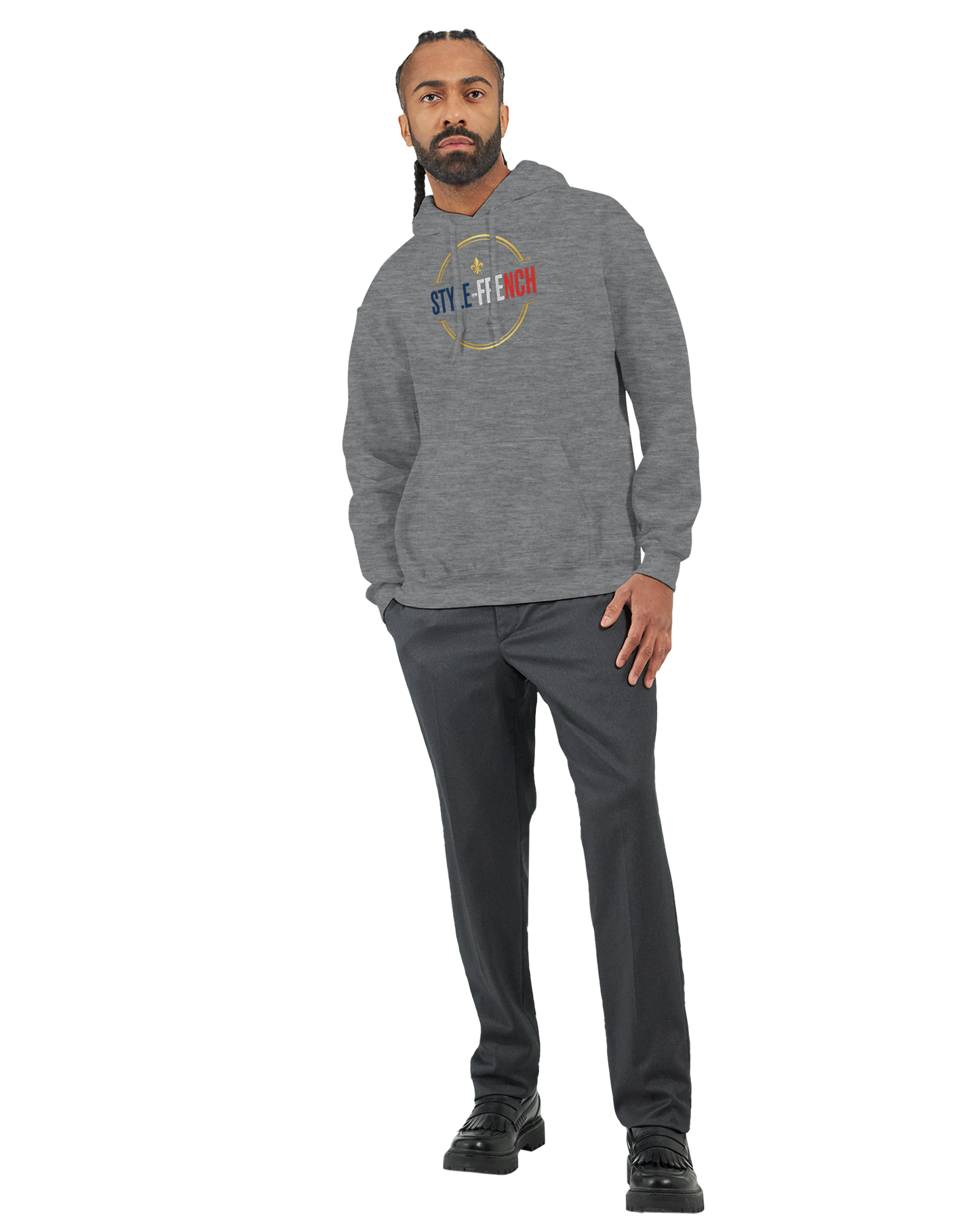 Sweat à capuche unisexe bordeaux Ville de France - Confort premium