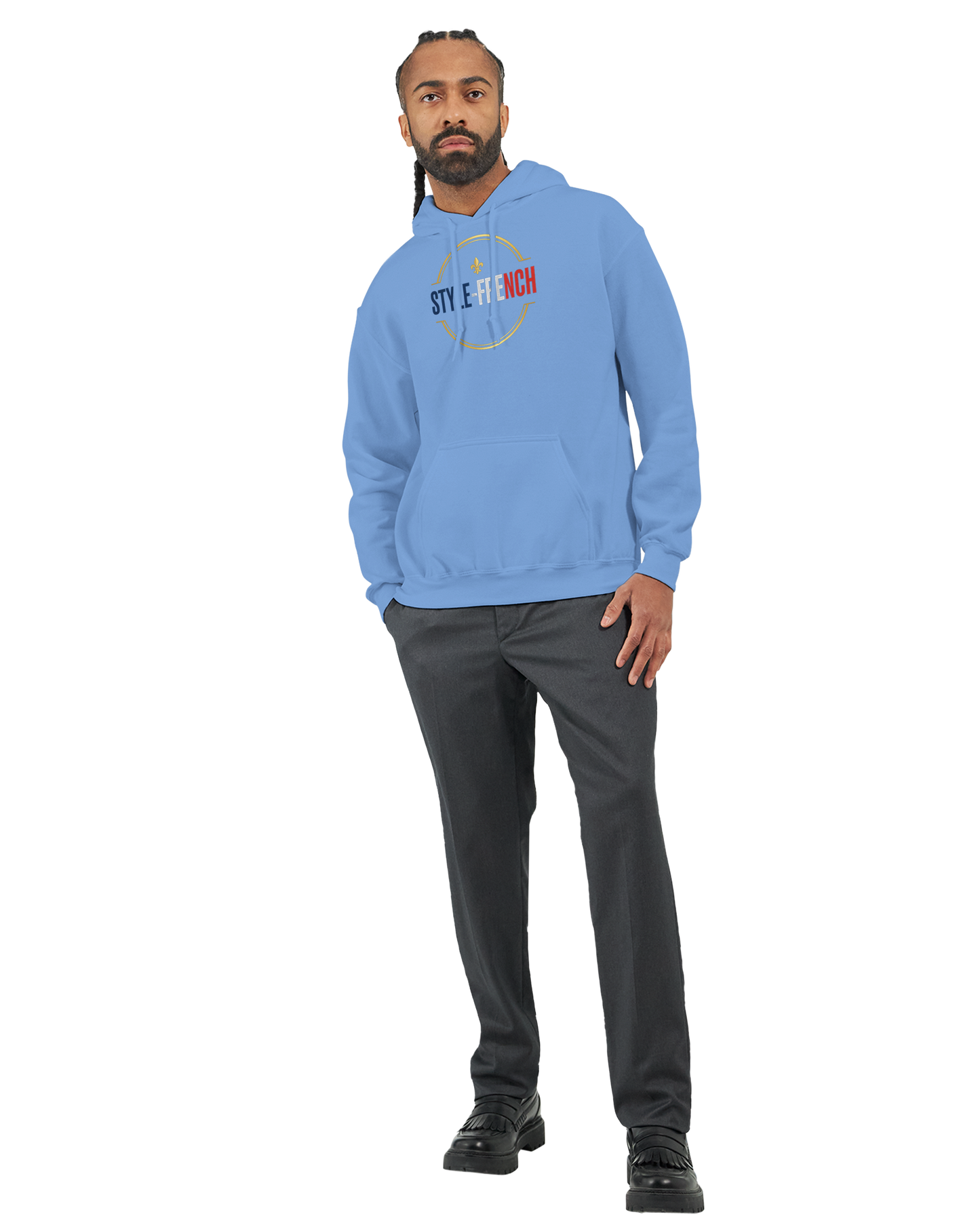 Sweat à capuche unisexe bordeaux Ville de France - Confort premium
