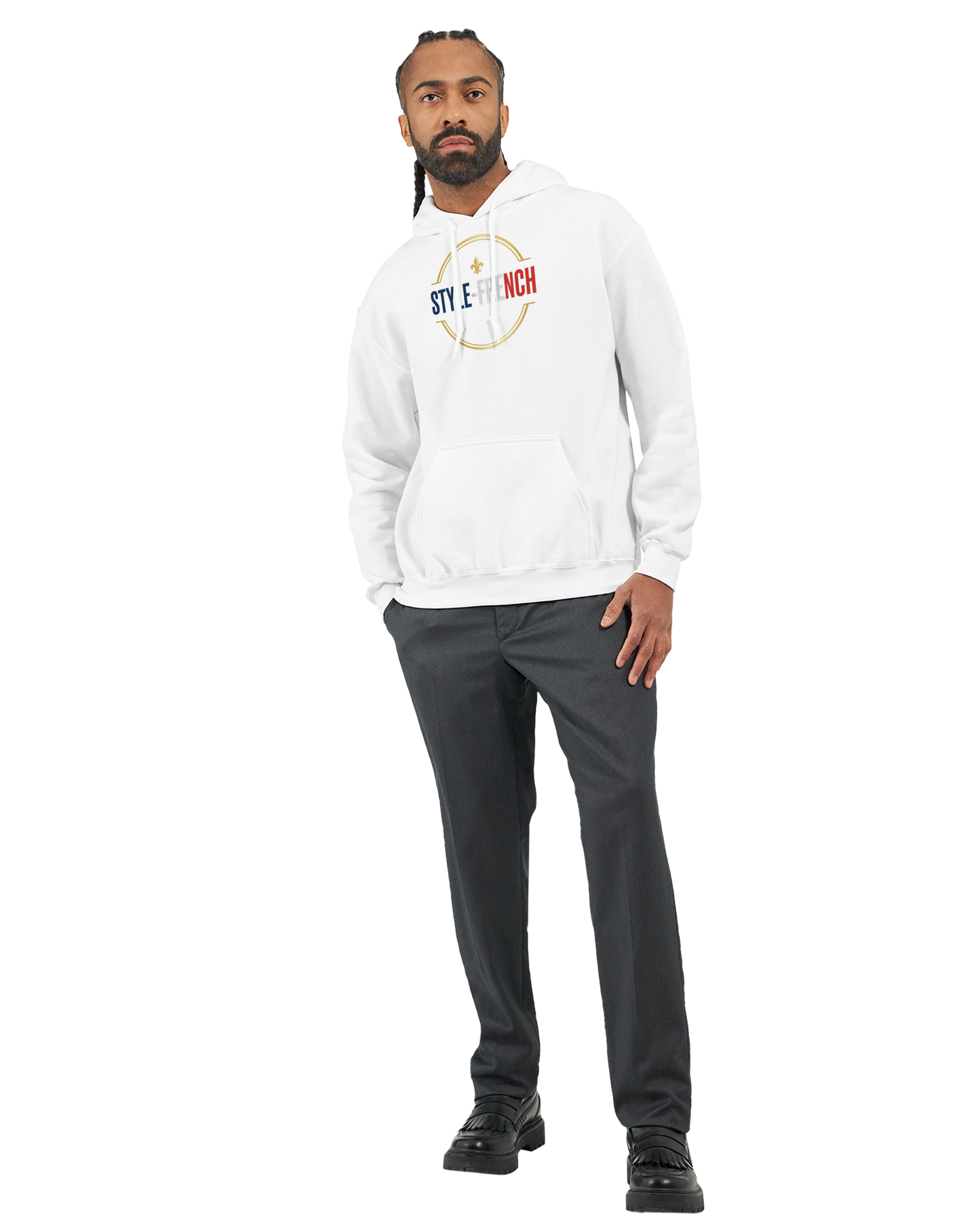 Sweat à capuche unisexe bordeaux Ville de France - Confort premium