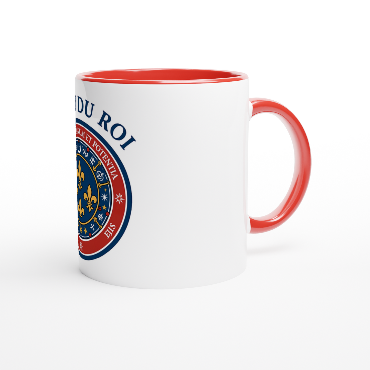 Mug en céramique le sceau du roi blanche 325 ml (11 oz) avec intérieur coloré