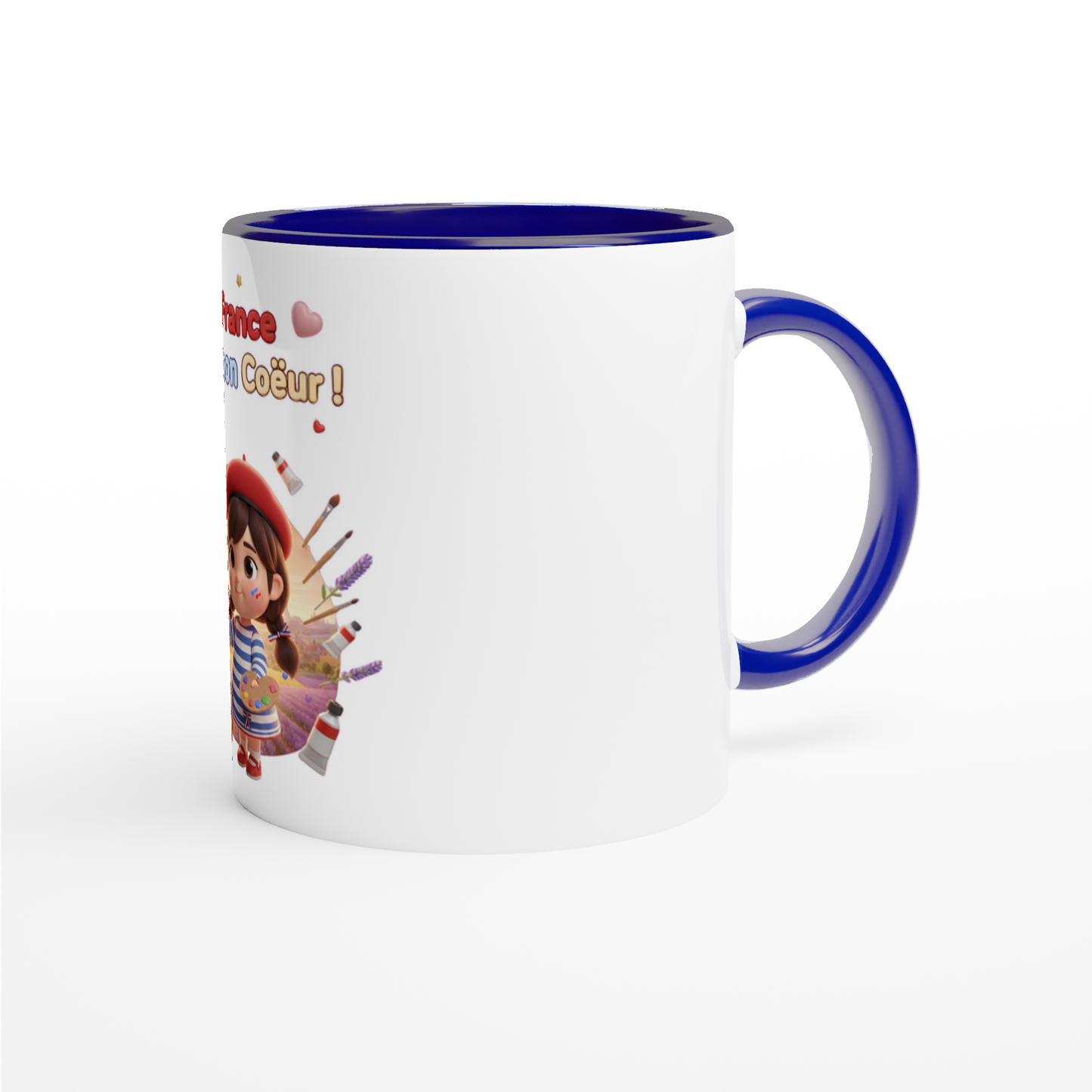 Mug en céramique la France dans mon cœur  de 325 ml (11 oz)