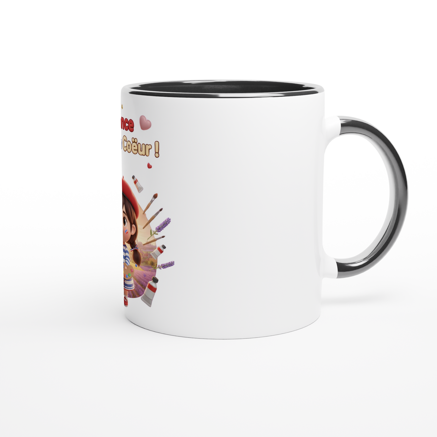 Mug en céramique la France dans mon cœur  de 325 ml (11 oz)