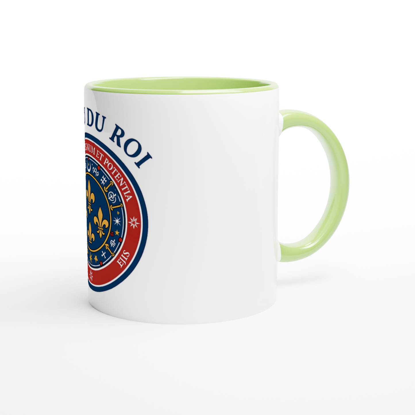 Mug en céramique le sceau du roi blanche 325 ml (11 oz) avec intérieur coloré