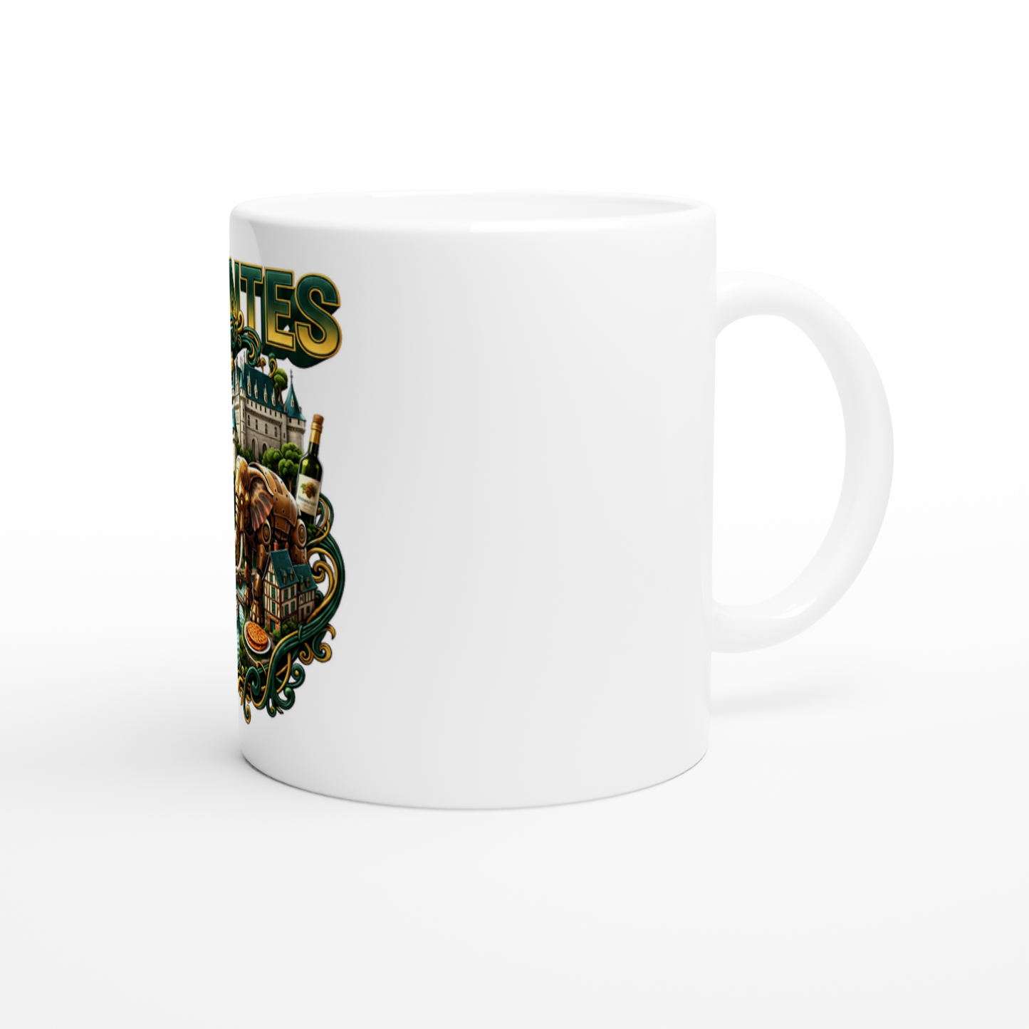 Mug en céramique Nantes ville de France  de 325 ml (11 oz)