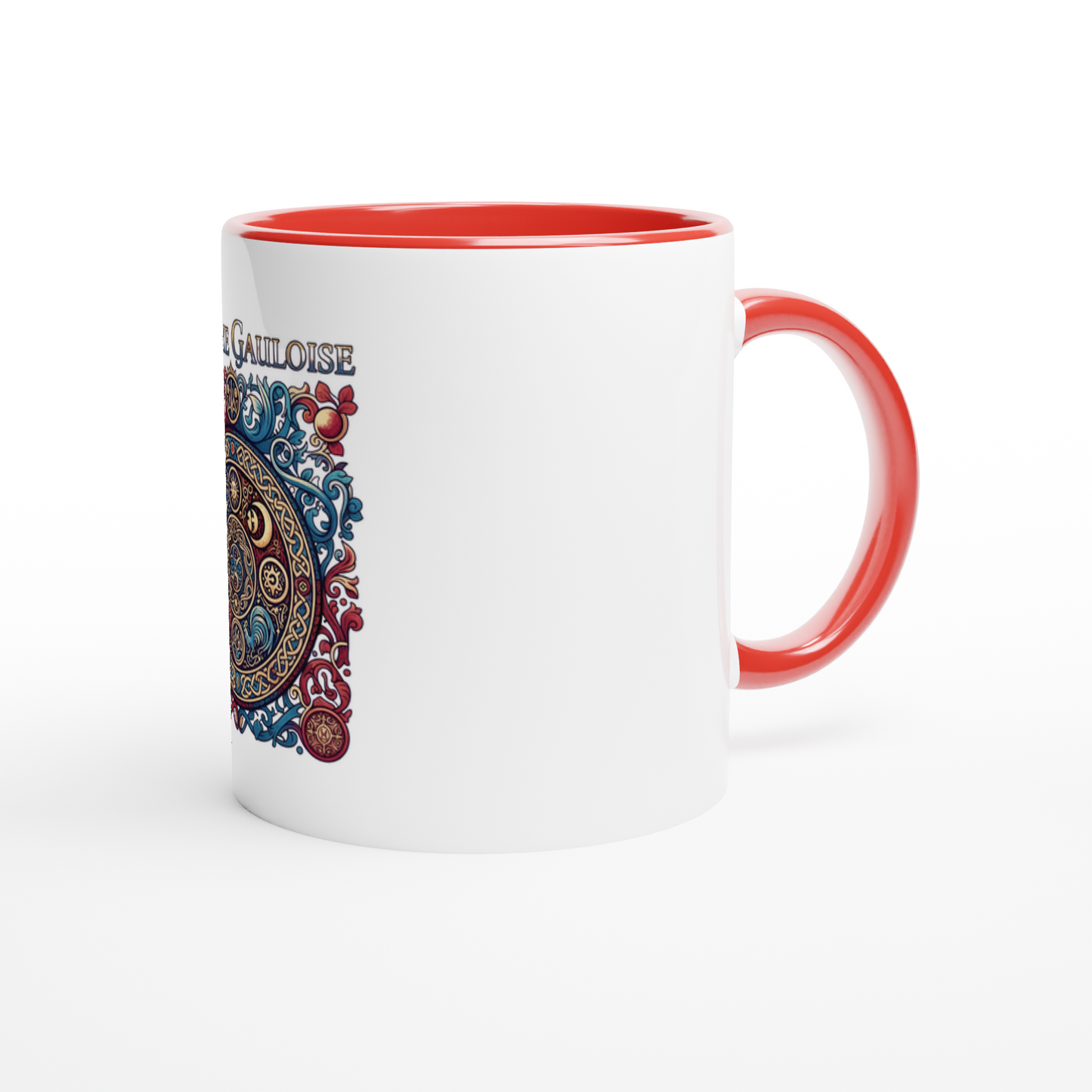 Mug en céramique alchimie gauloise  blanche 325 ml (11 oz) avec intérieur coloré