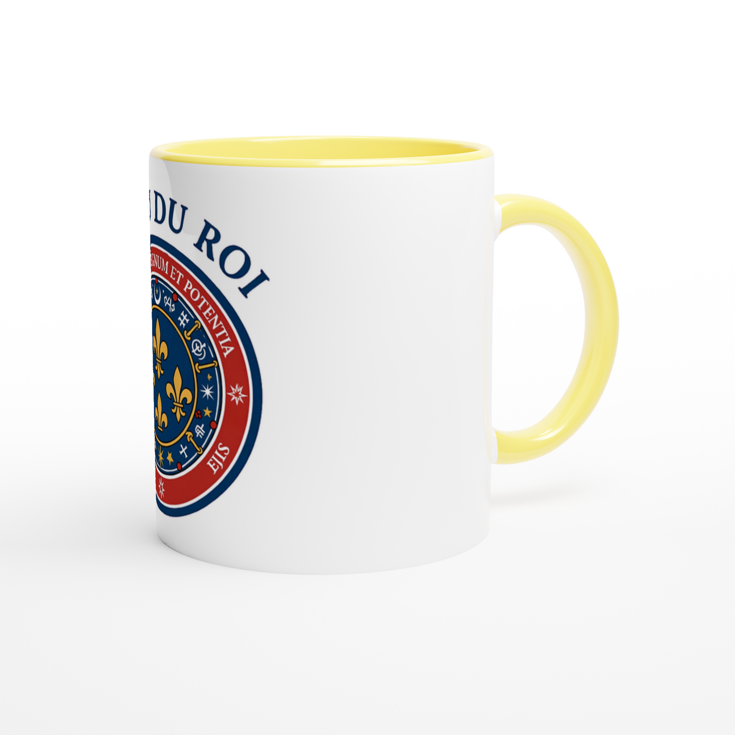 Mug en céramique le sceau du roi blanche 325 ml (11 oz) avec intérieur coloré
