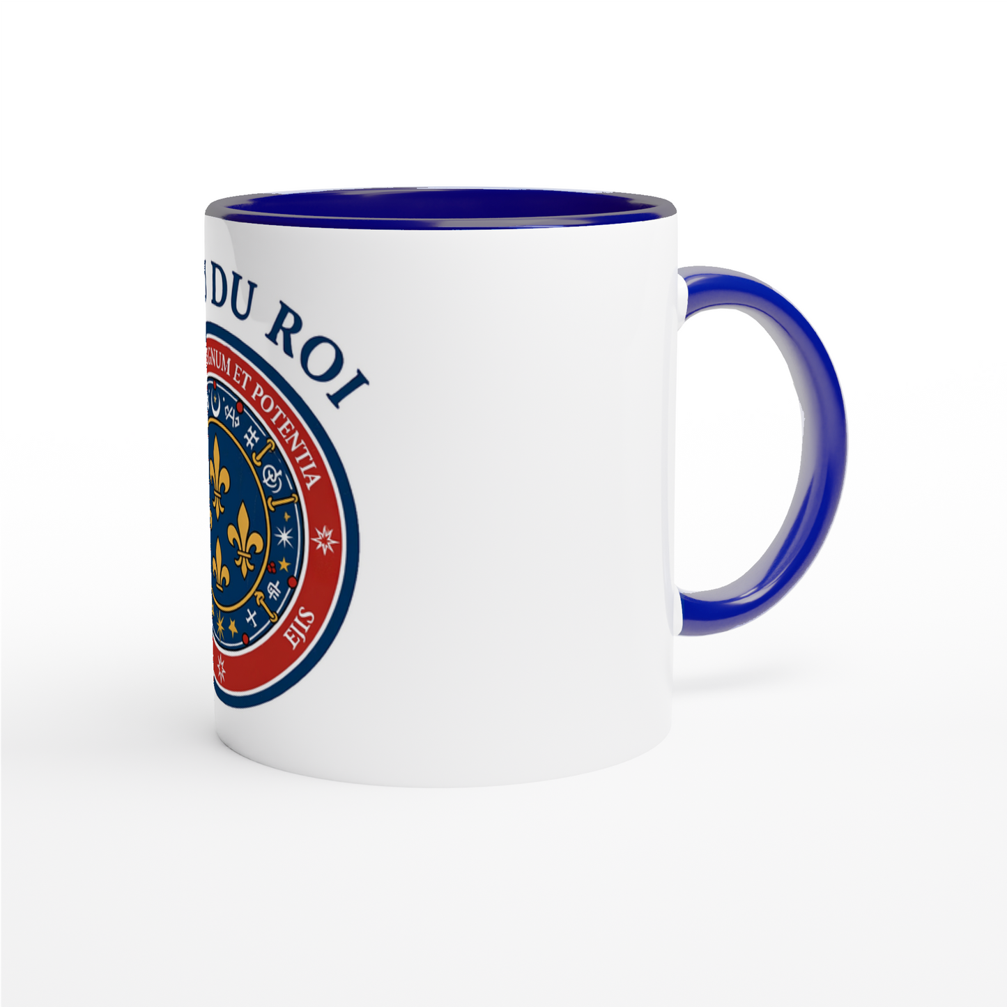 Mug en céramique le sceau du roi blanche 325 ml (11 oz) avec intérieur coloré