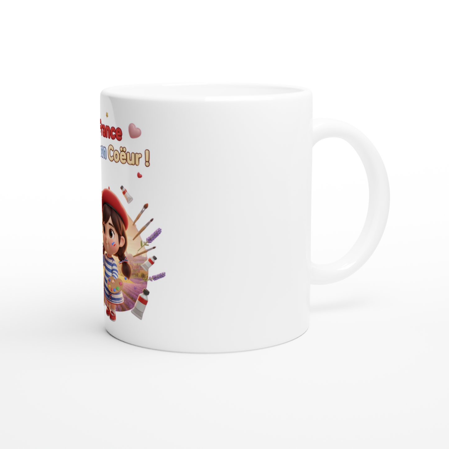 Mug en céramique la France dans mon cœur  de 325 ml (11 oz)